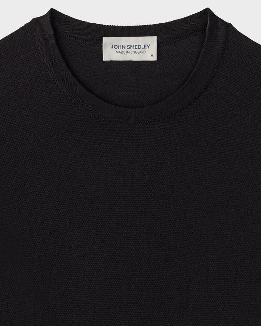 T-shirt Coton Texturé : Noir