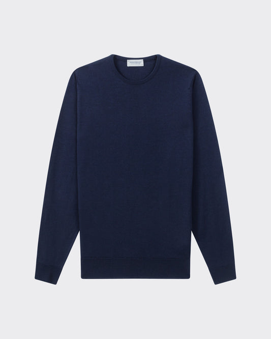 Pull Col Rond Laine Mérinos : Marine