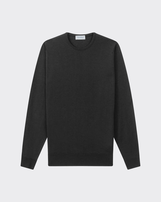 Pull Col Rond Laine Mérinos : Noir