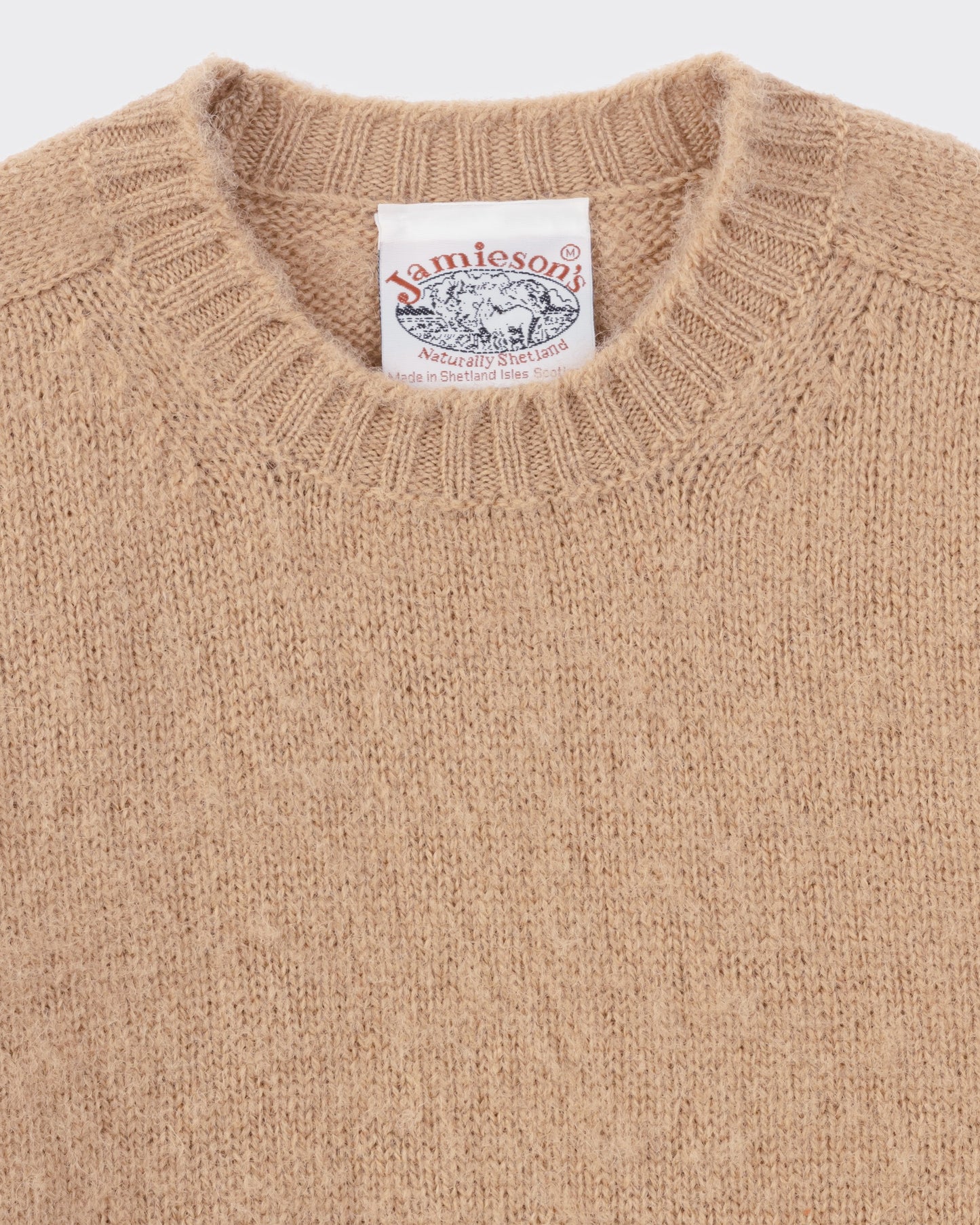 Brushed Wool Crewneck Knit : Camel
