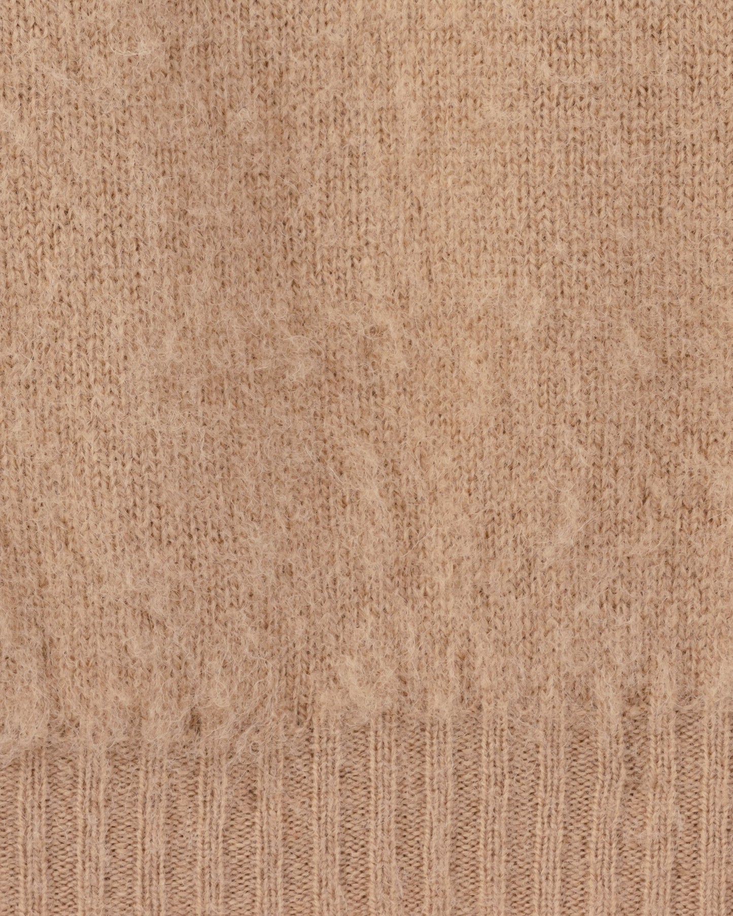 Brushed Wool Crewneck Knit : Camel