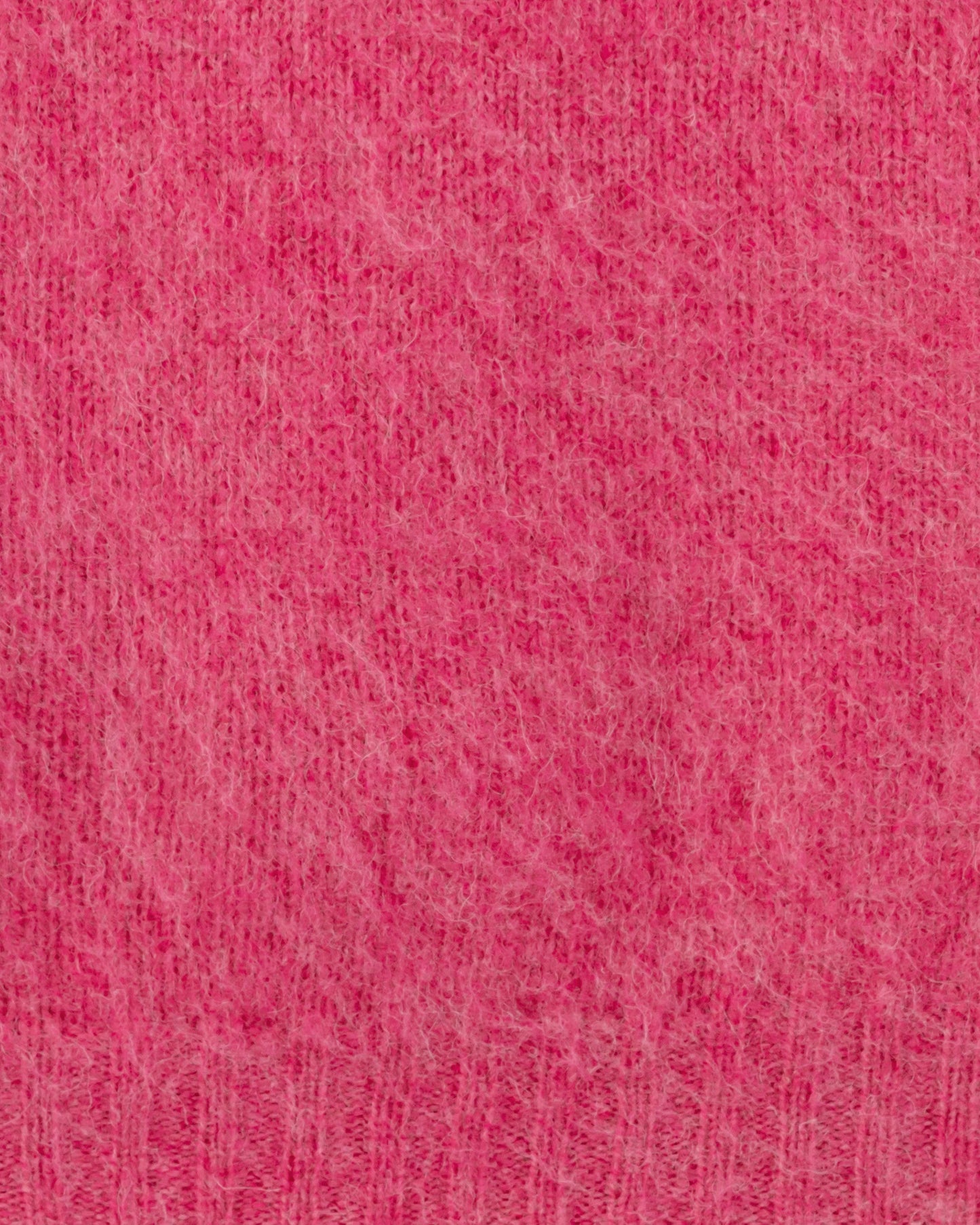 Pull Col Rond Laine Peignée : Sorbet