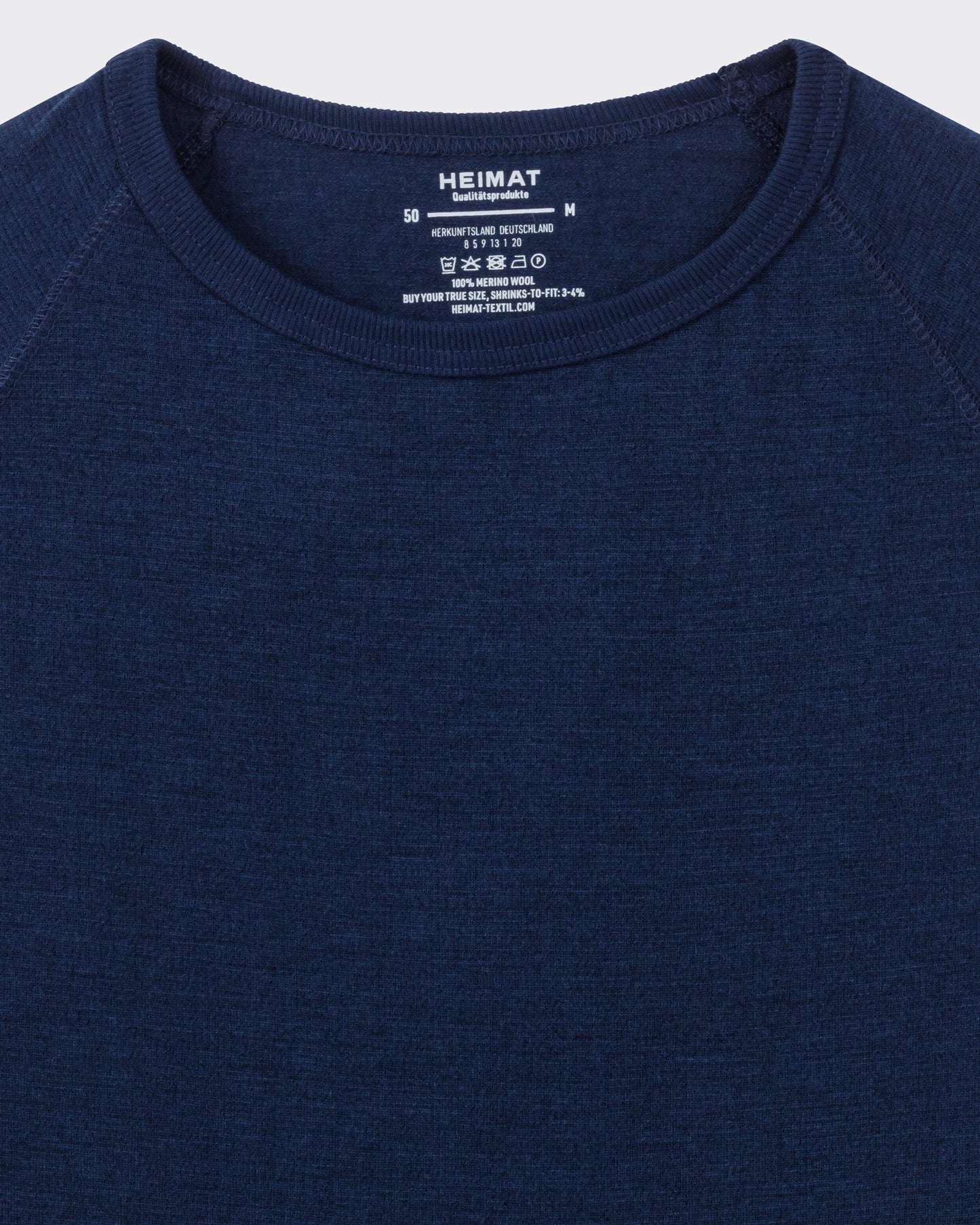 T-shirt Raglan en Laine Mérinos : Bleu Marine