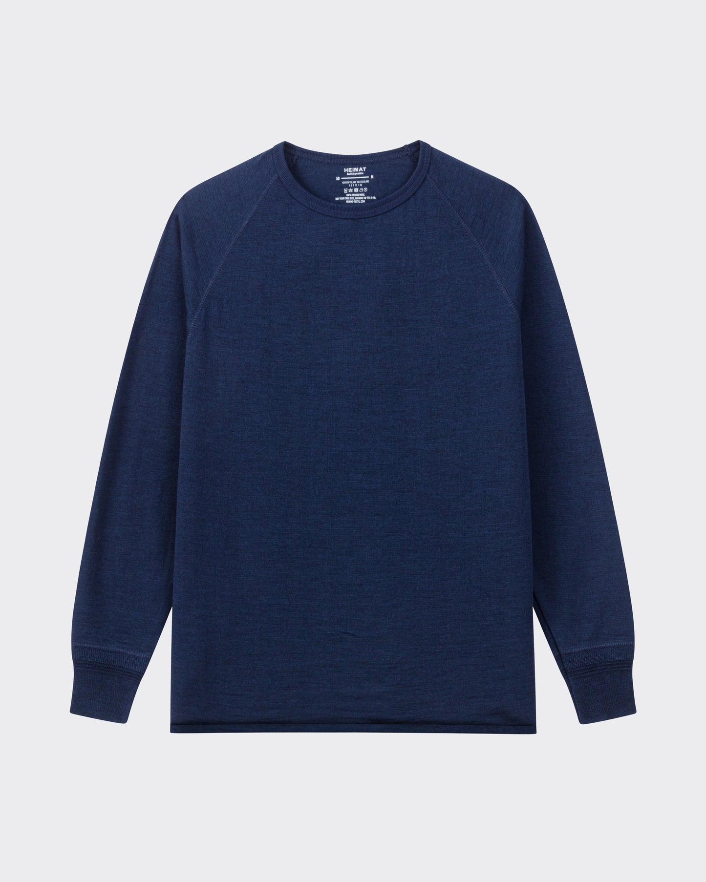 T-shirt Raglan en Laine Mérinos : Bleu Marine