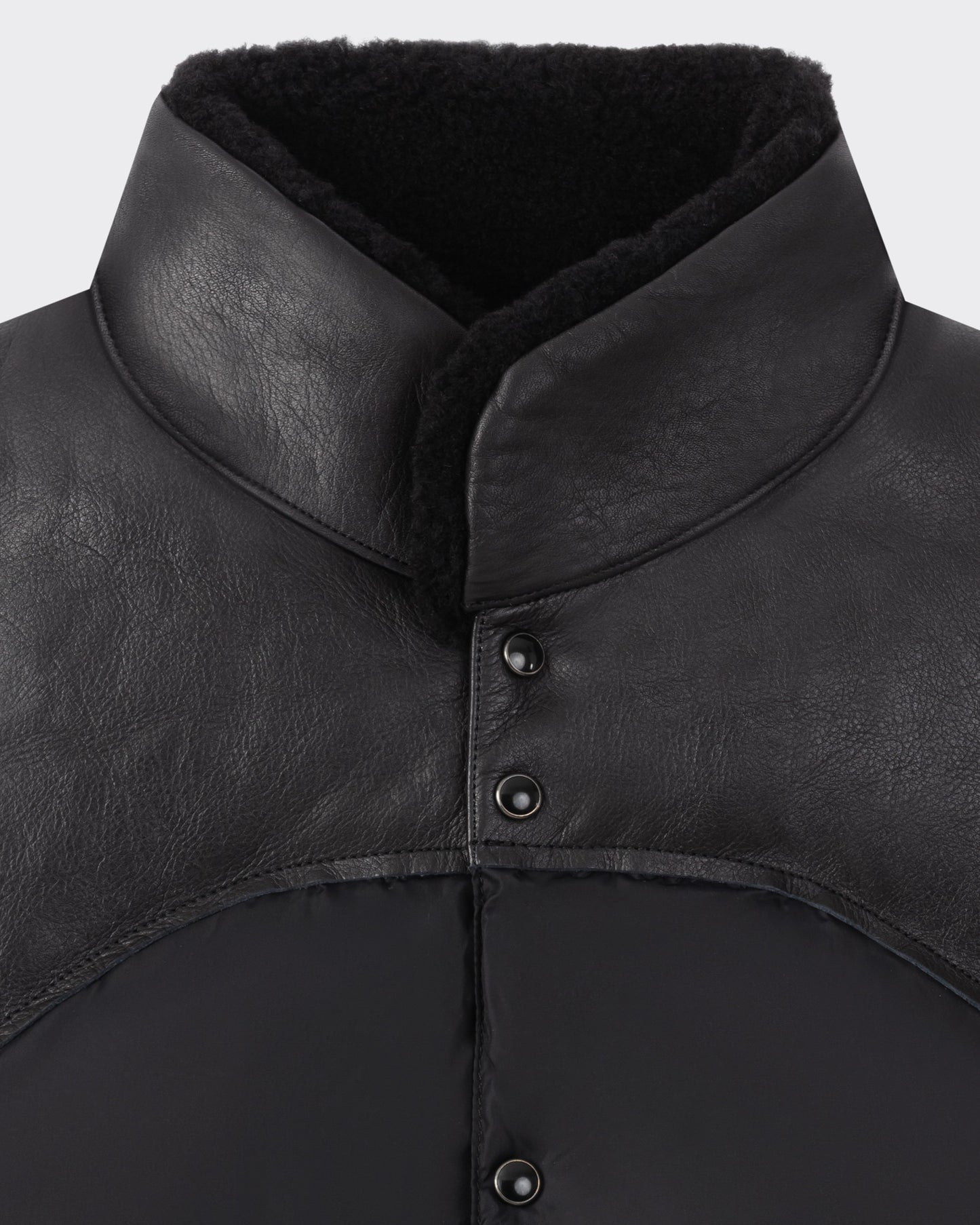 Doudoune Sans Manches « Christy » Col Shearling : Noir
