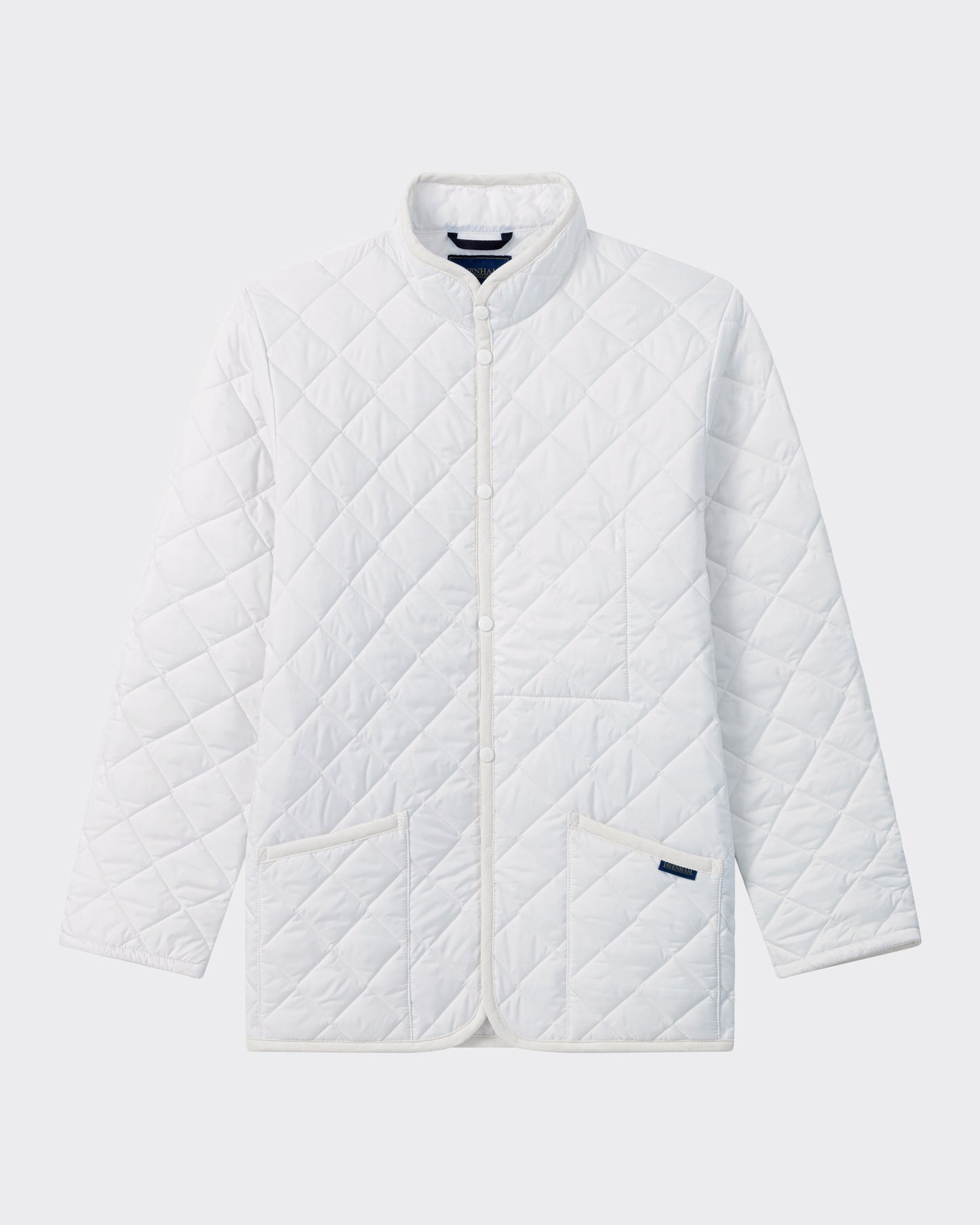 Band Collar Quilted Jacket : White