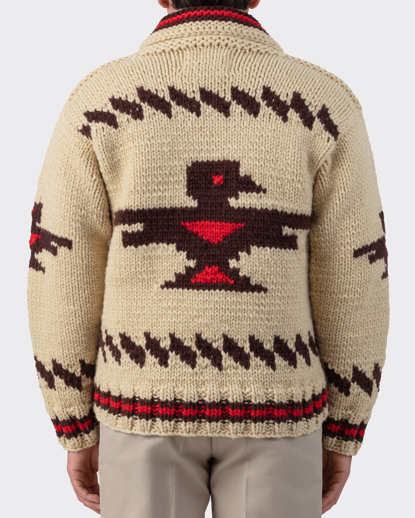 Cowichan Sweater : Beige/Brown/Red
