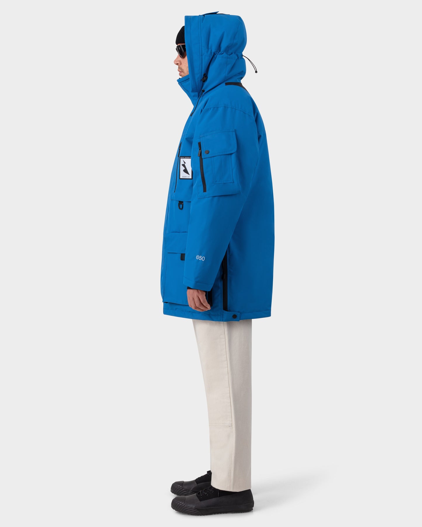 Parka Beige Expedition : Bleu