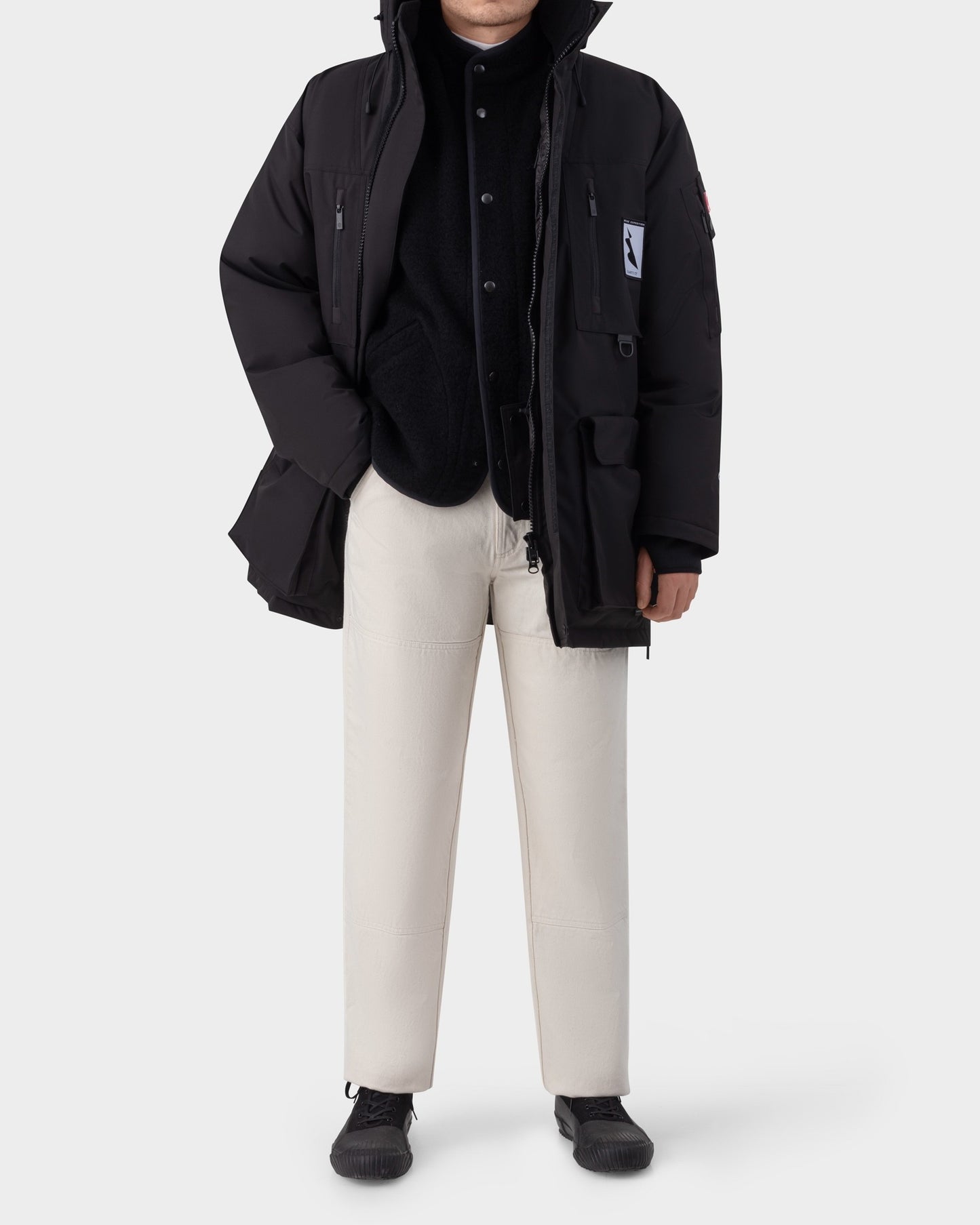Parka Beige Expedition : Noir