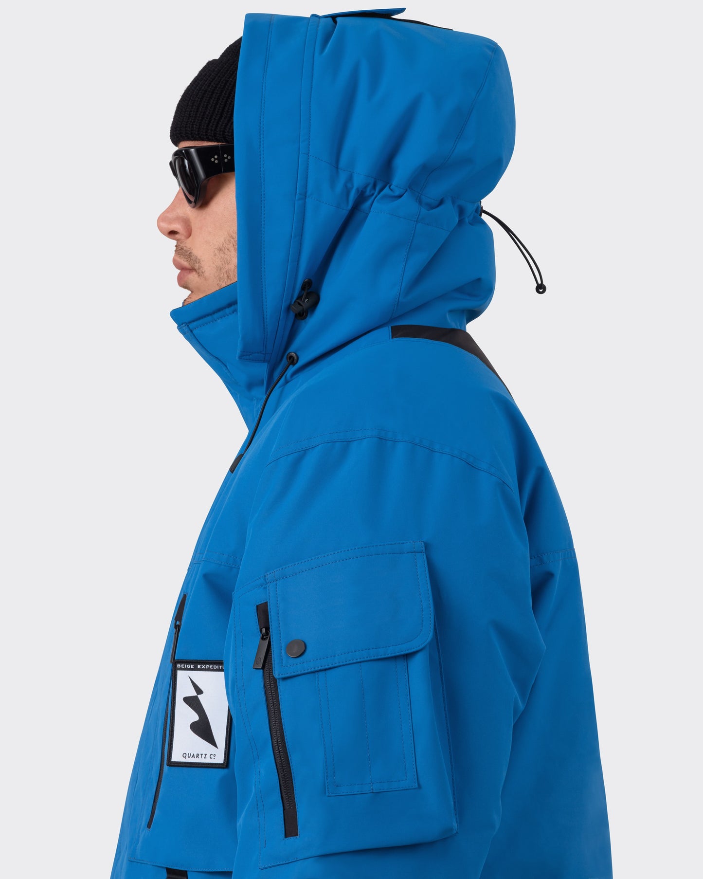 Parka Beige Expedition : Bleu