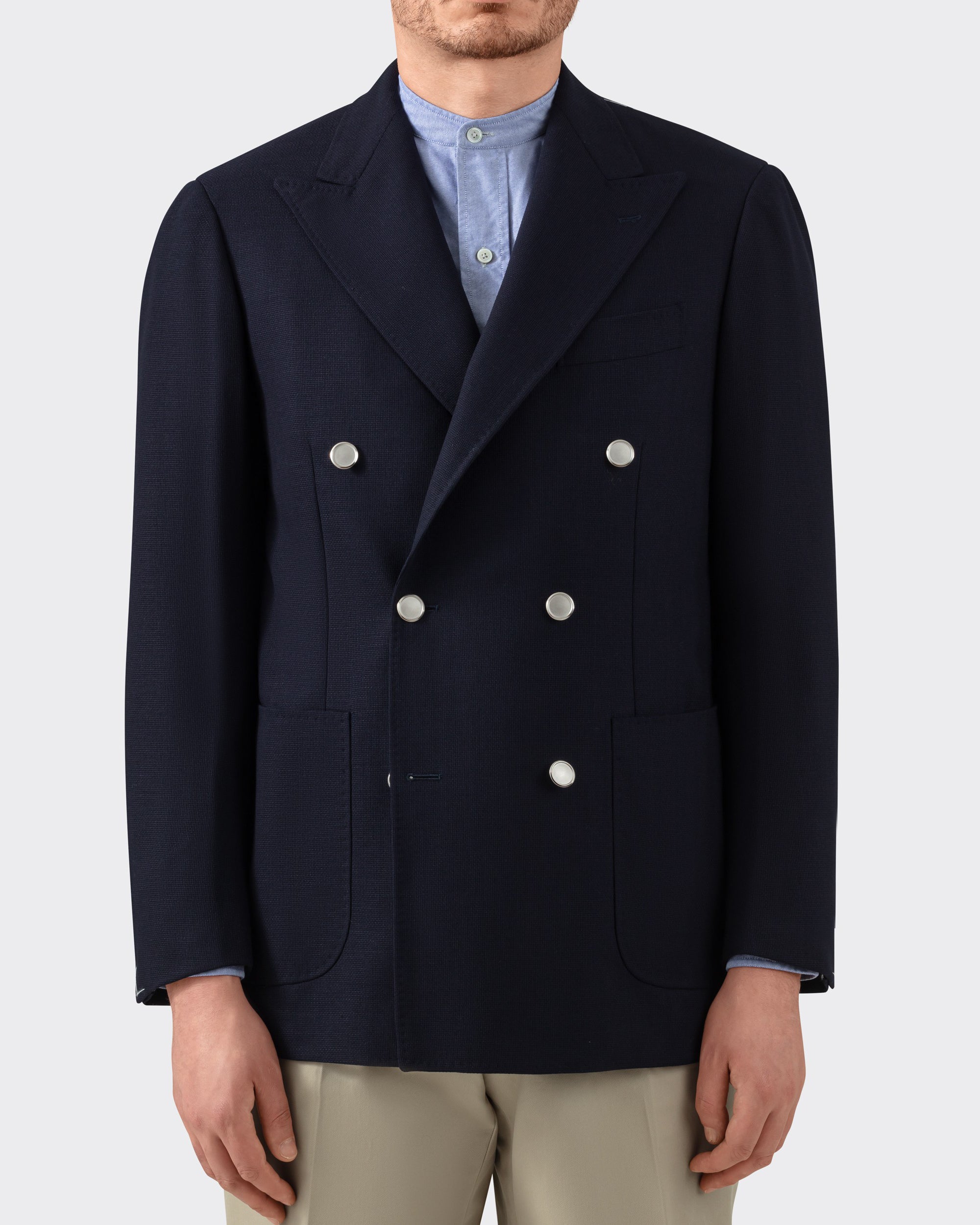 Ring Jacket : Blazer Croisé en Fresco “Balloon” : Marine