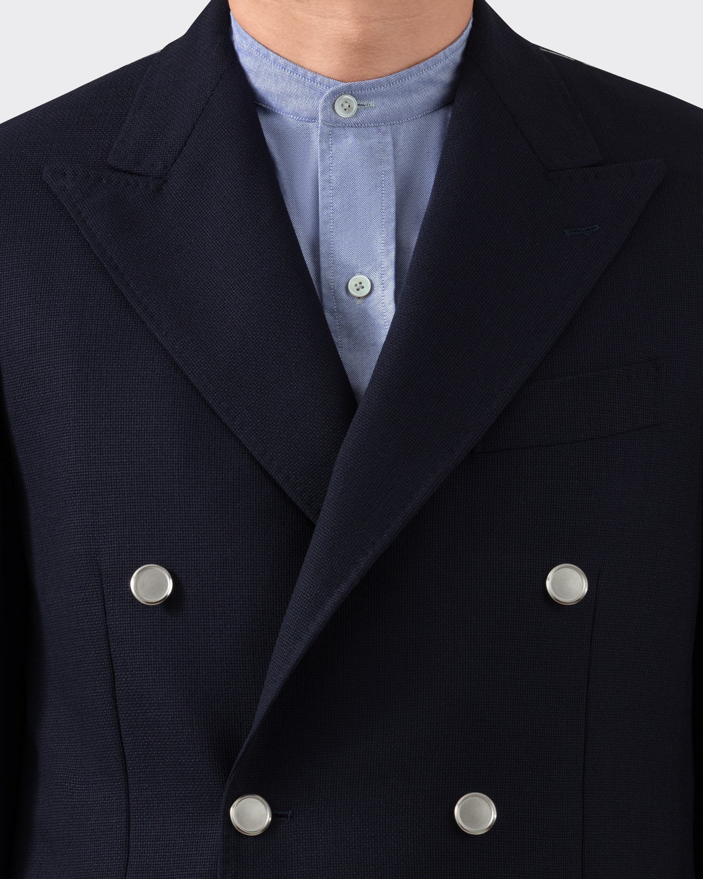 “Ballon” Fresco Double-Breasted Blazer : Navy