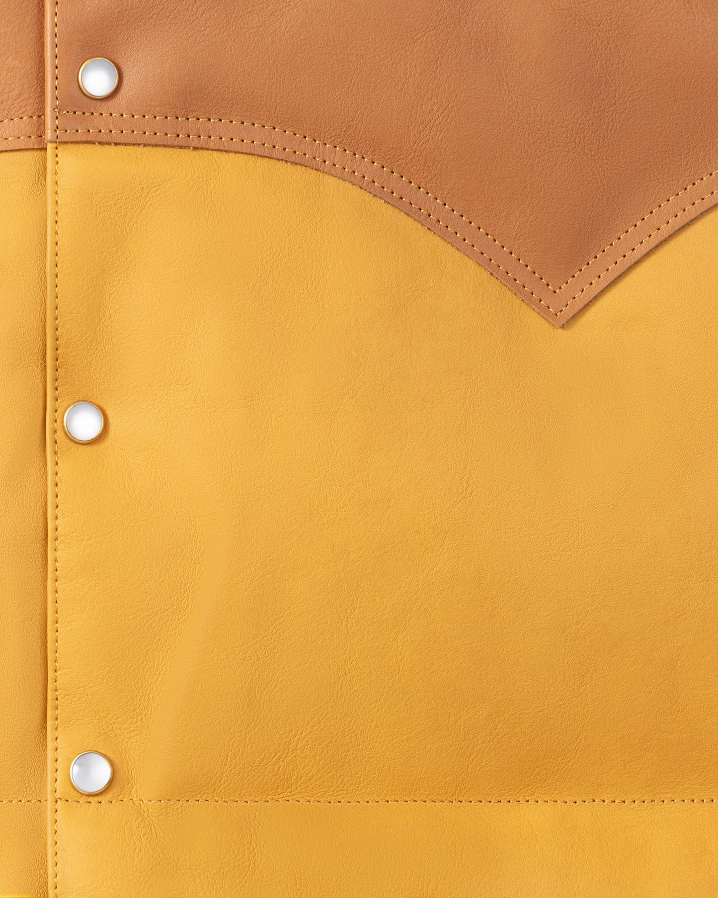 Doudoune Sans Manches en Cuir : Marron Clair-Naturel