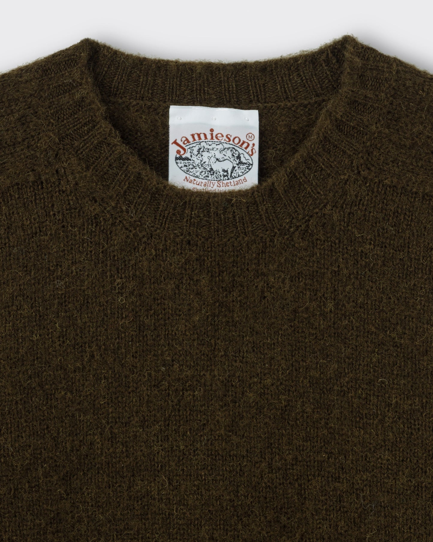 Brushed Wool Crewneck Knit : Military Green