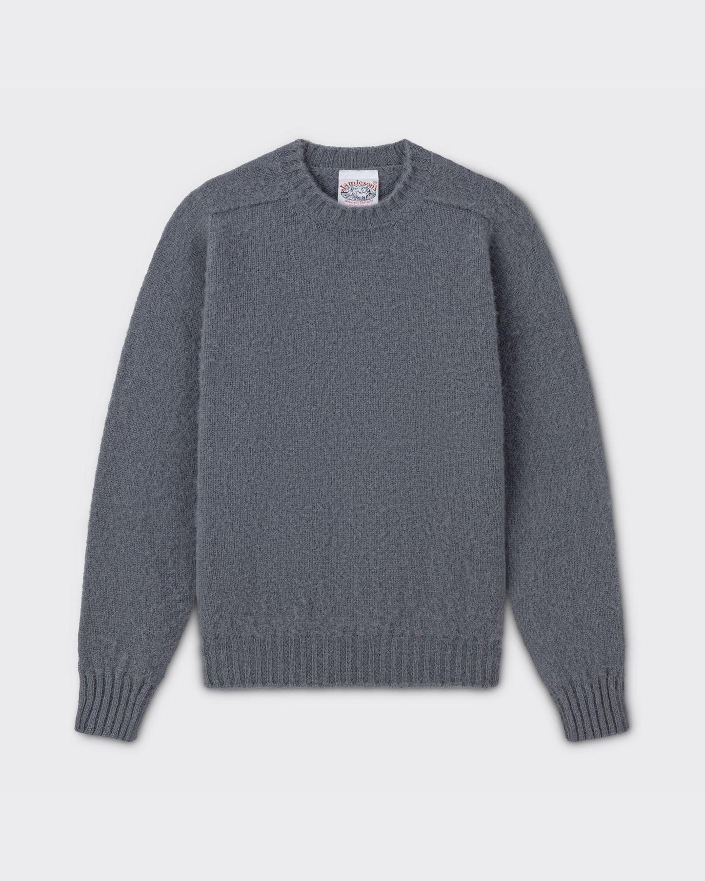 Brushed Wool Crewneck Knit : Dove Grey