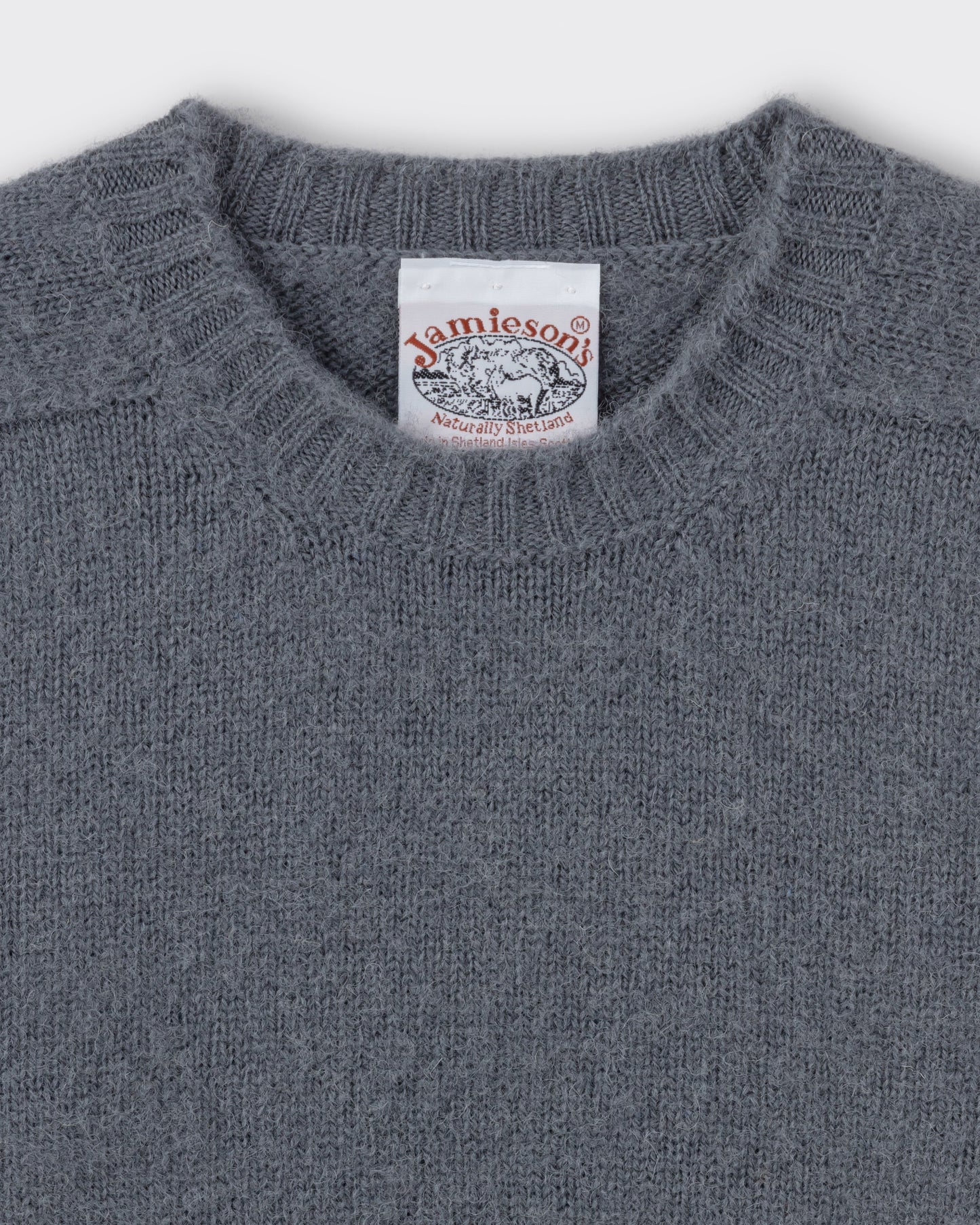 Brushed Wool Crewneck Knit : Dove Grey