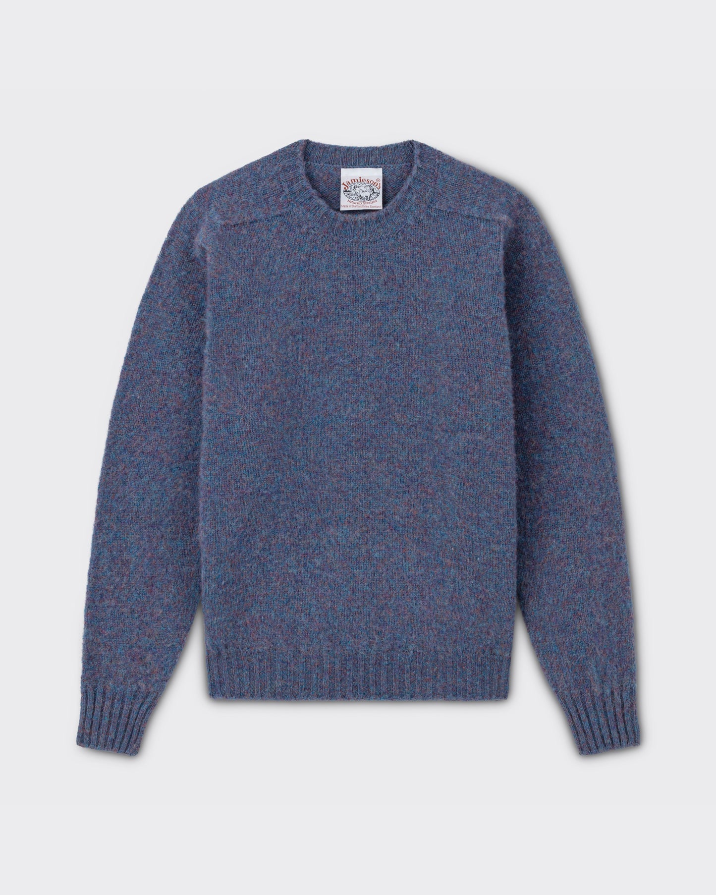 Brushed Wool Crewneck Knit : Mirage Blue