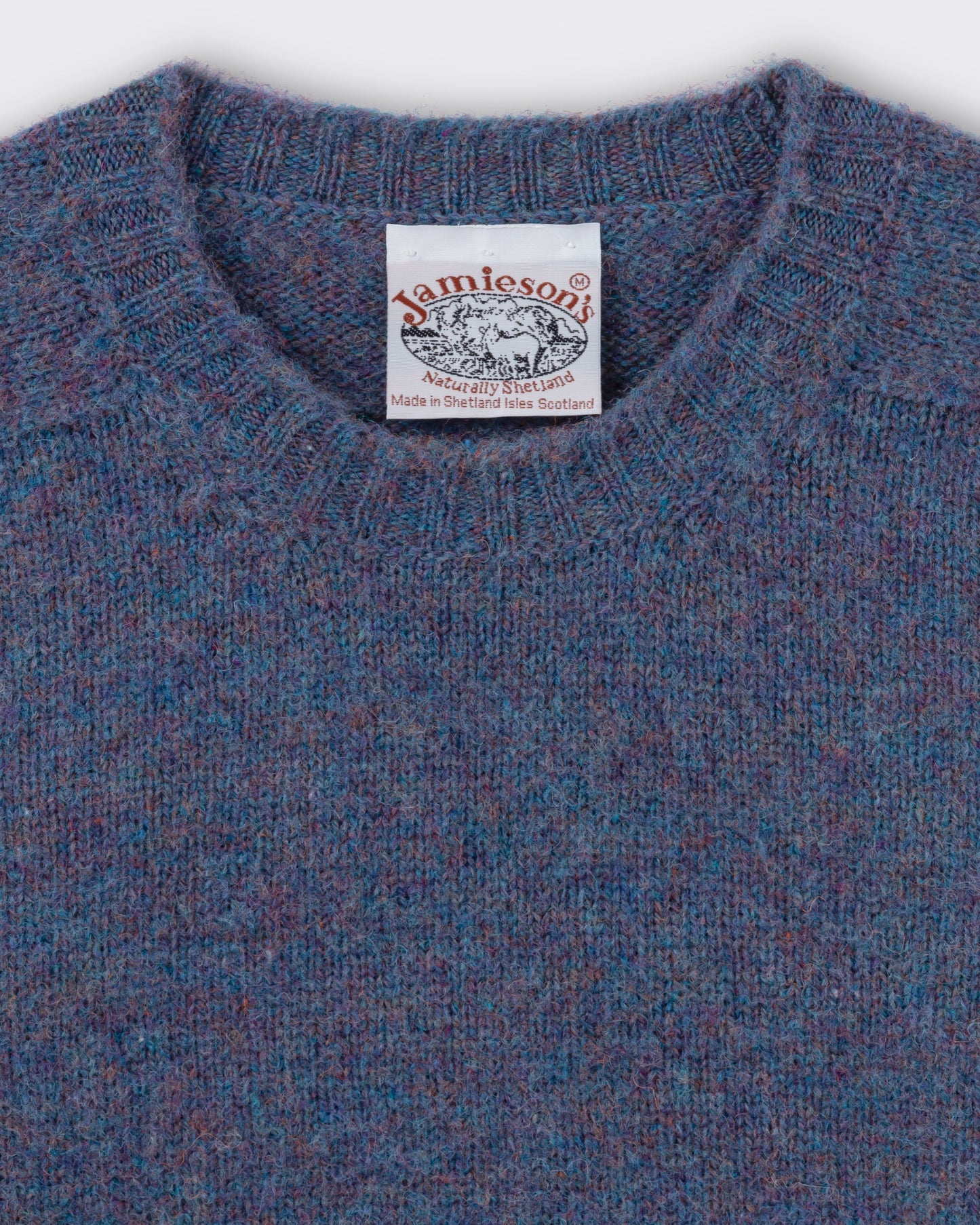 Brushed Wool Crewneck Knit : Mirage Blue