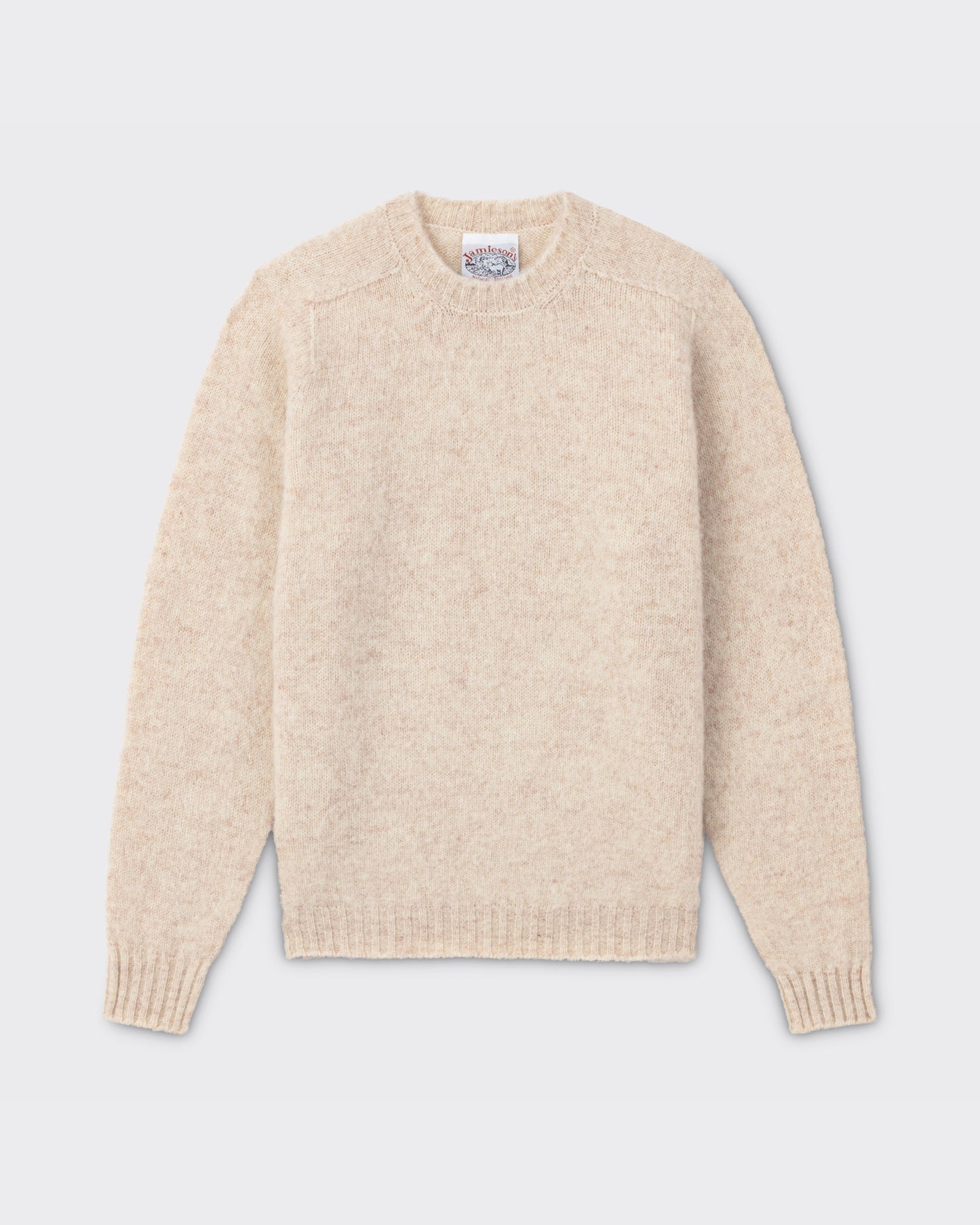 Brushed Wool Crewneck Knit : Natural White