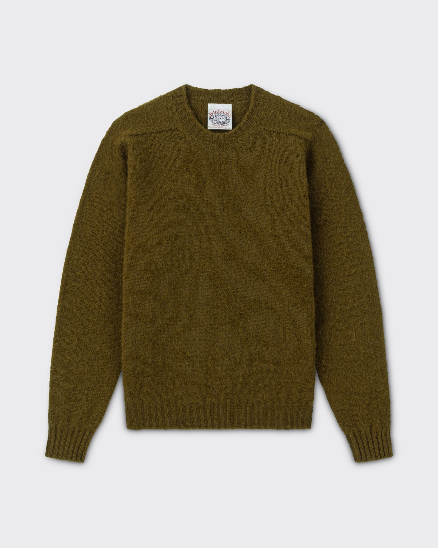 Brushed Wool Crewneck Knit : Olive Green