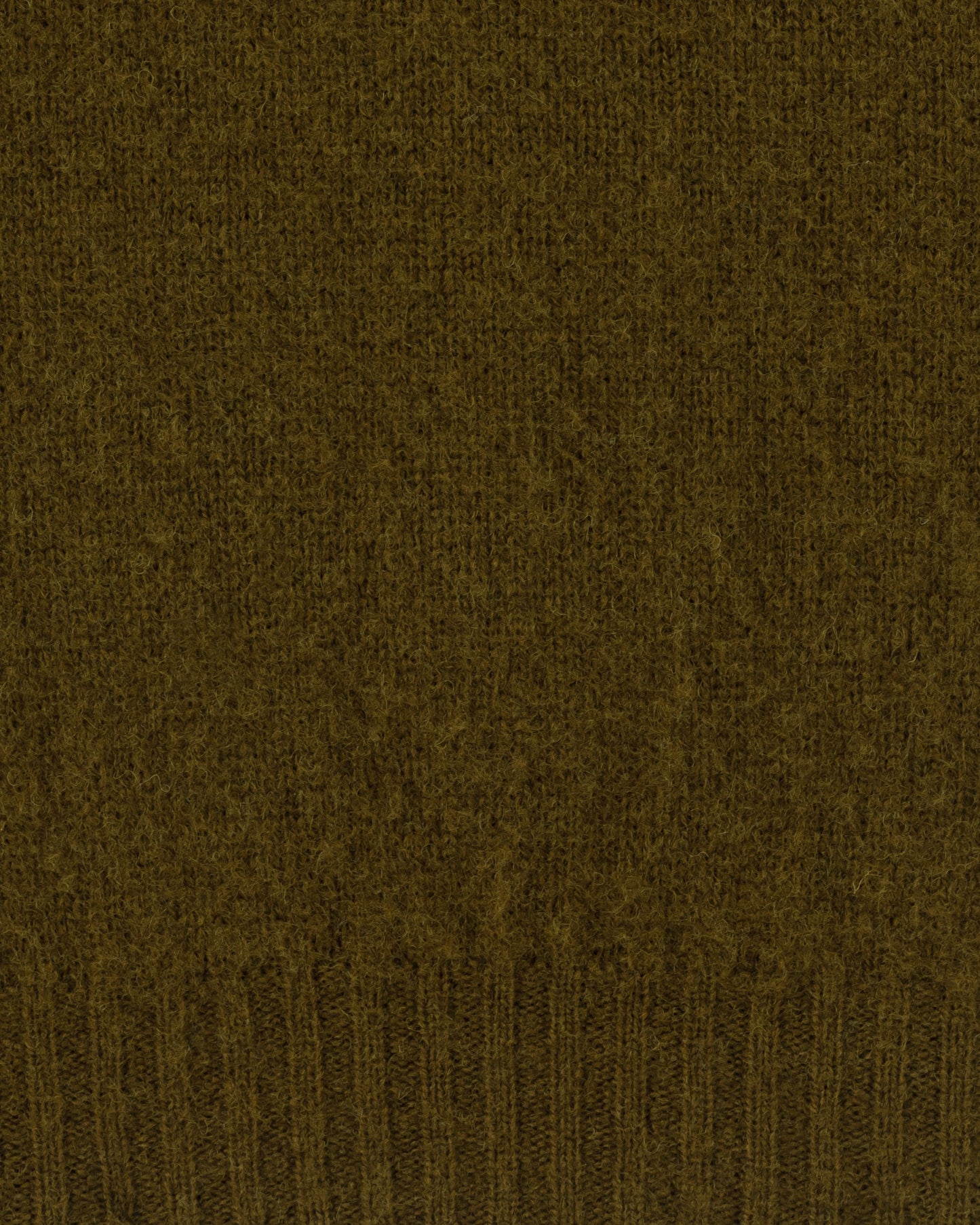 Brushed Wool Crewneck Knit : Olive Green