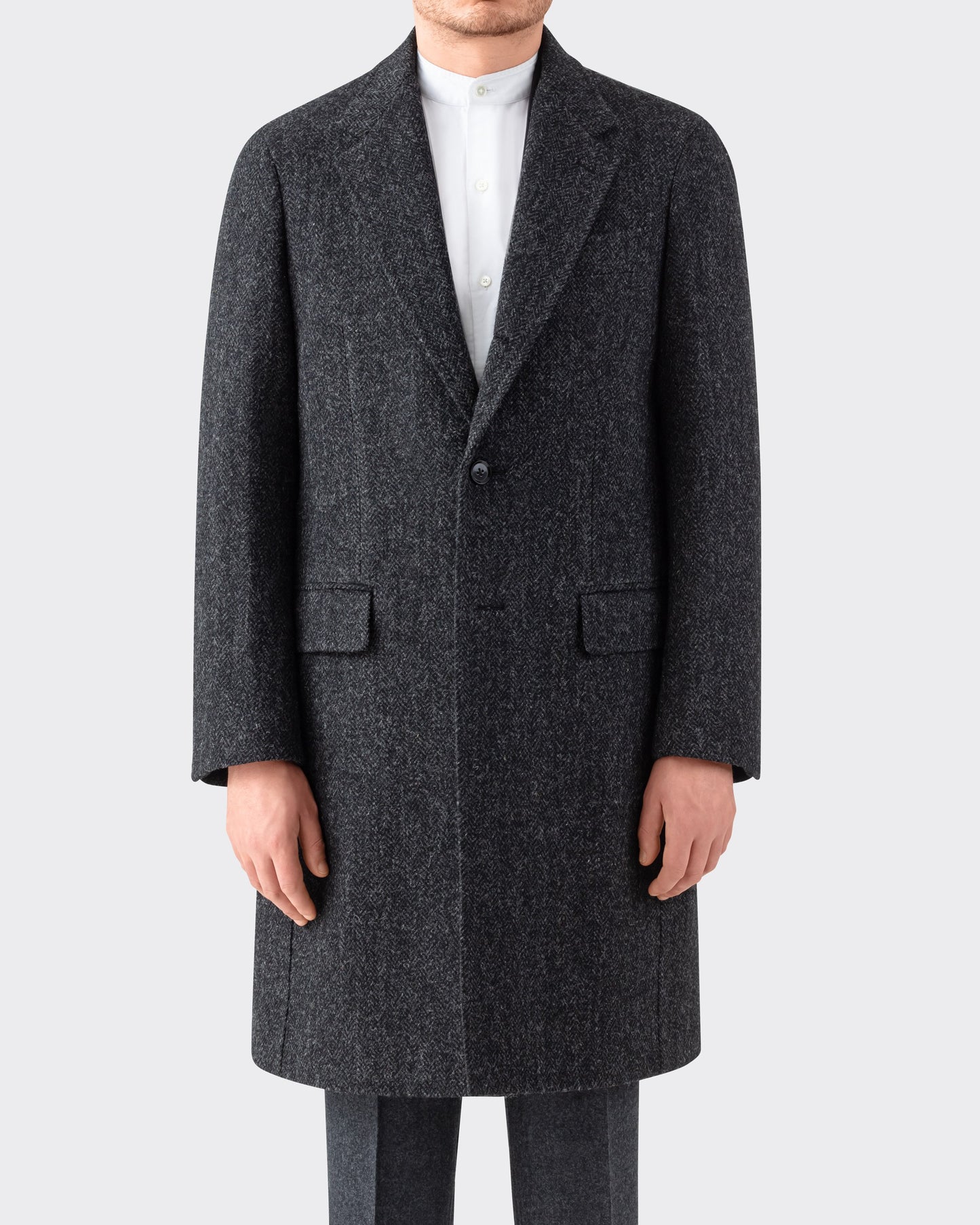 Pardessus Harris Tweed : Gris