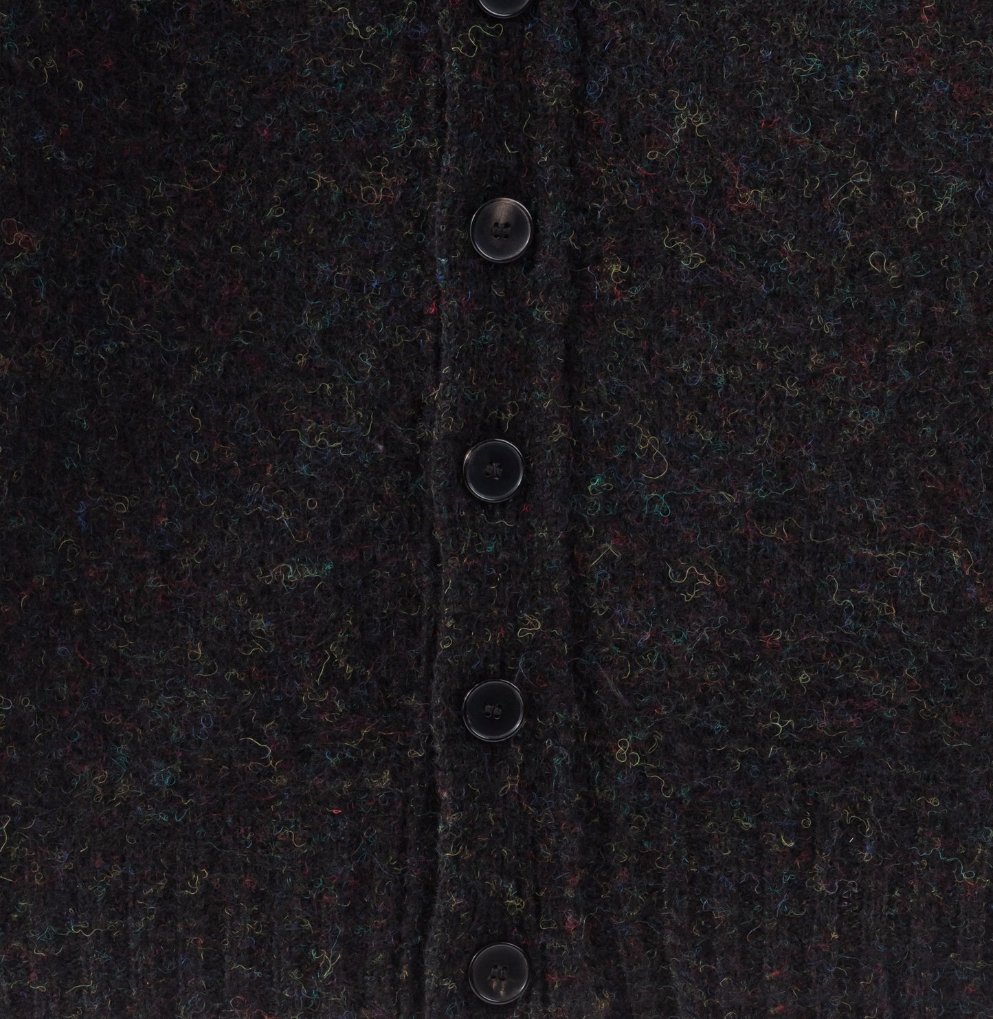 Cardigan Laine Peignée : Noir-Multicolore