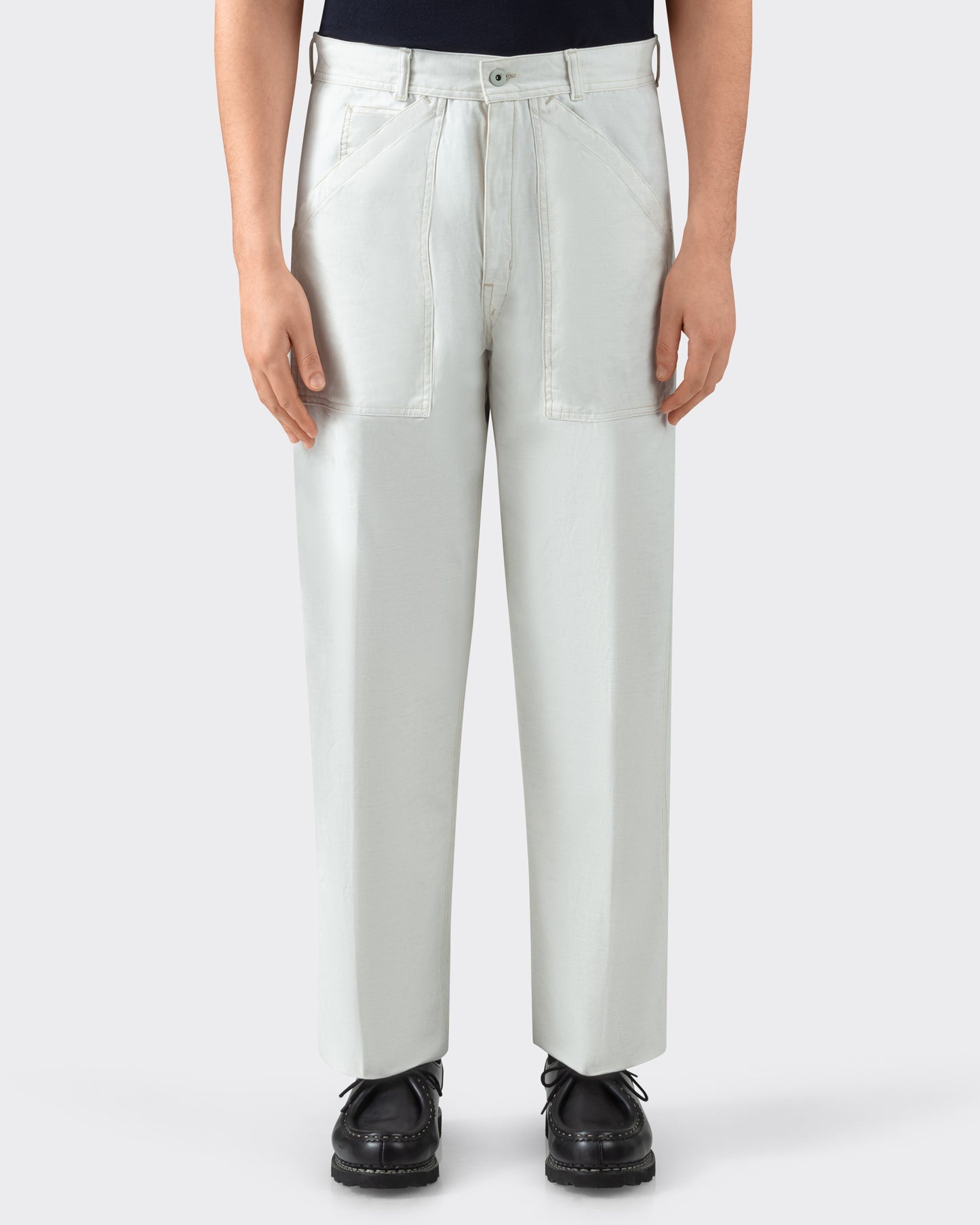 “PAUL” Selvedge Trousers : White
