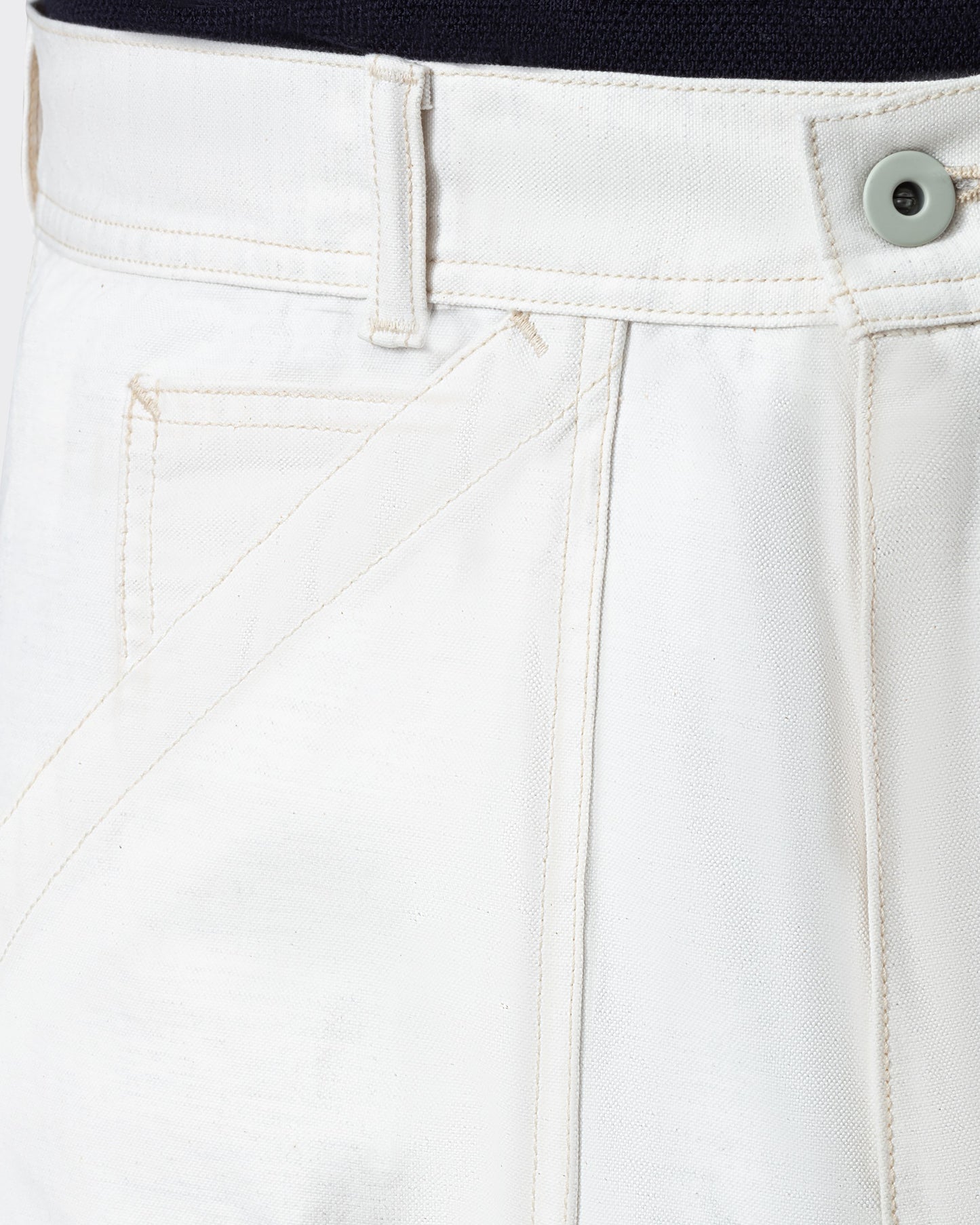 “PAUL” Selvedge Trousers : White