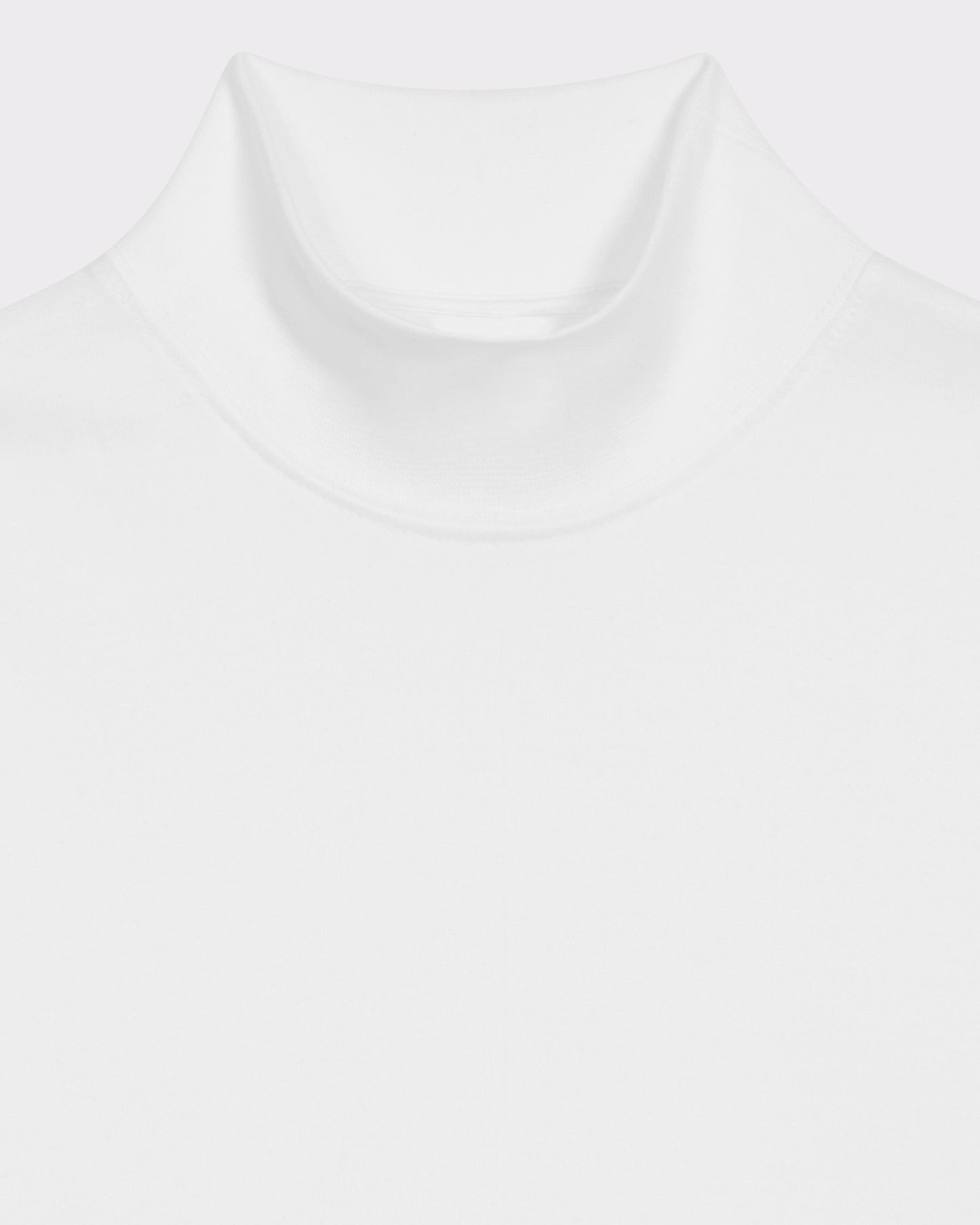 Mock Neck Light T-shirt : White