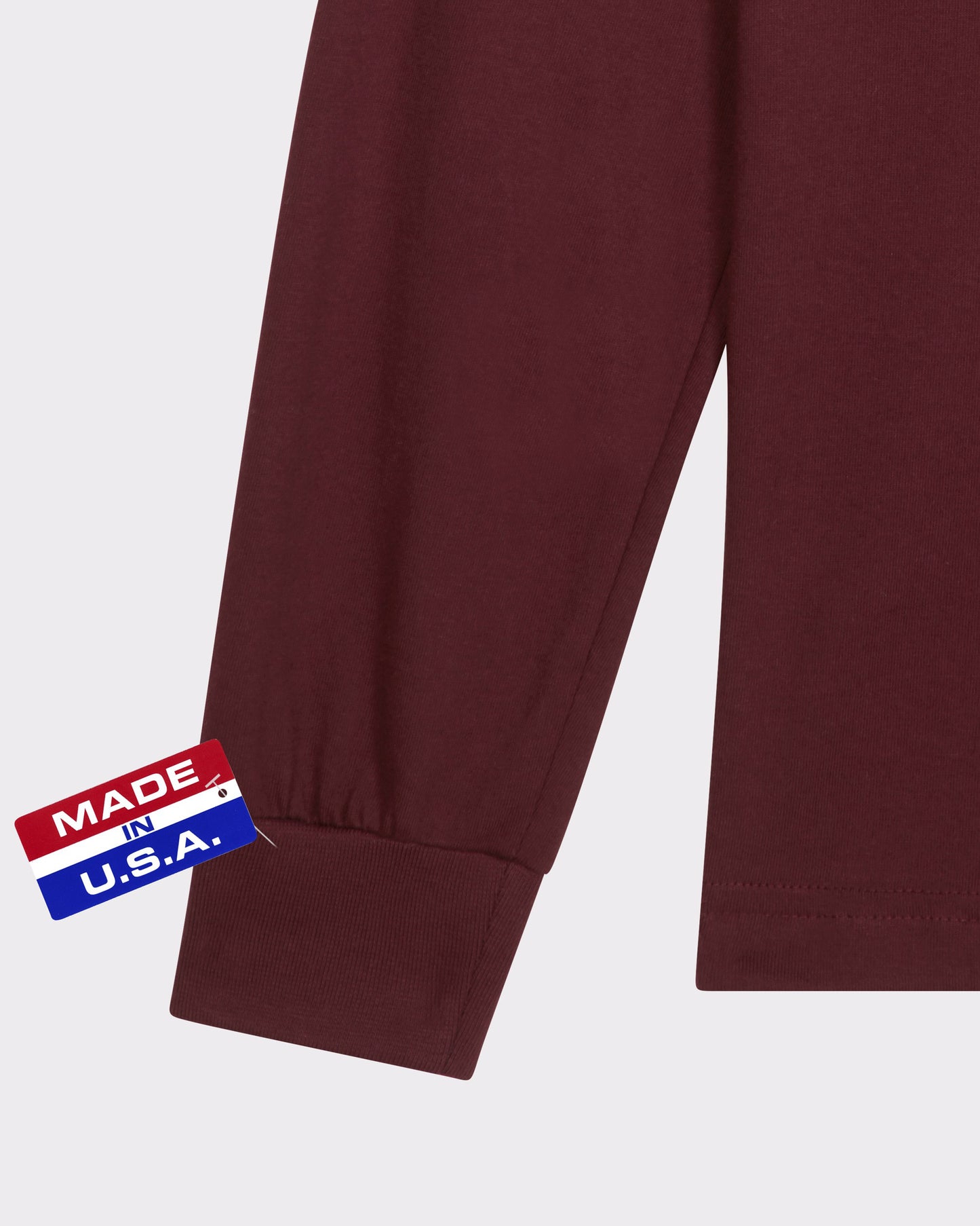 Mock Neck Light T-shirt : Crimson Red