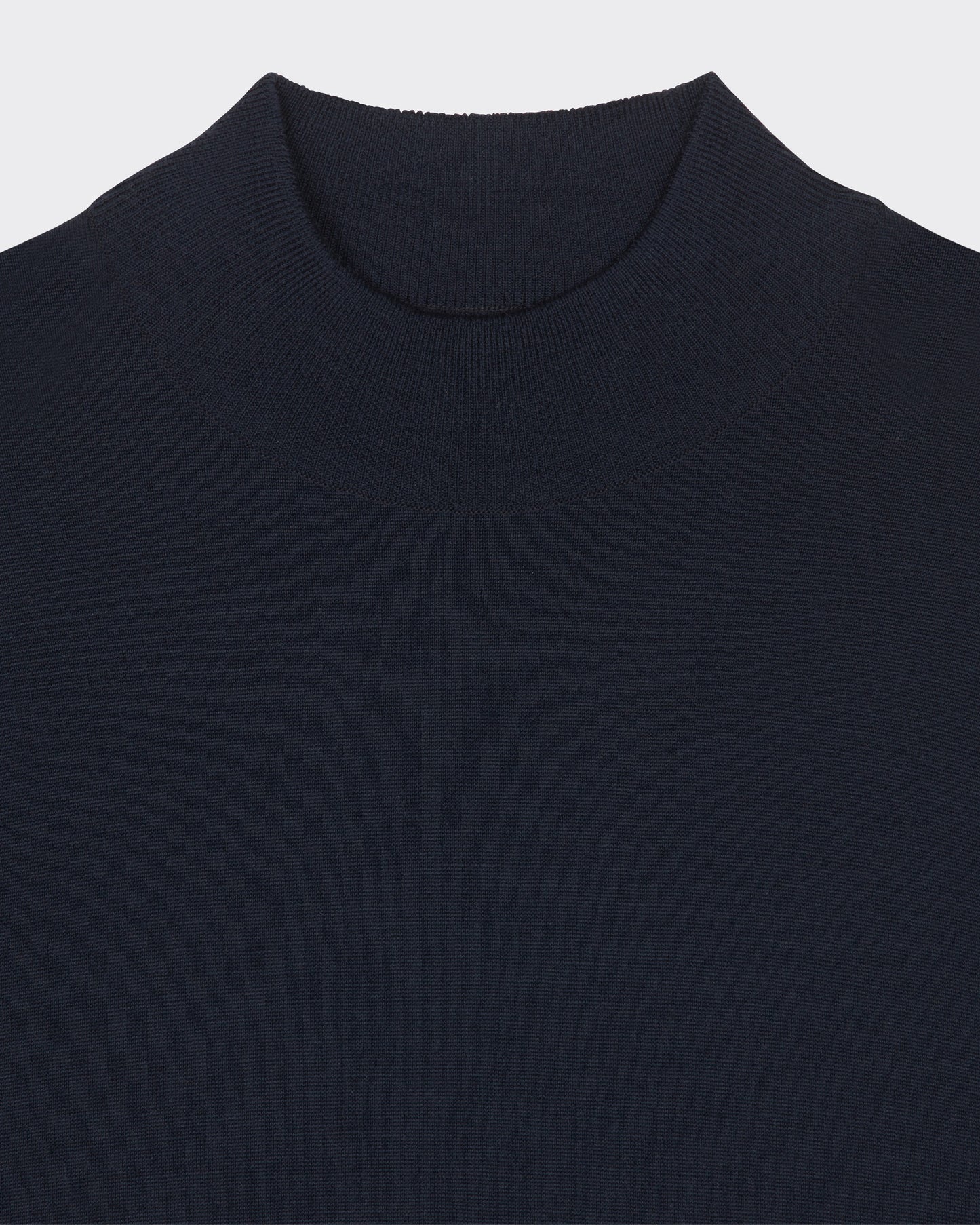 Pull Col Cheminée Laine Mérinos : Marine