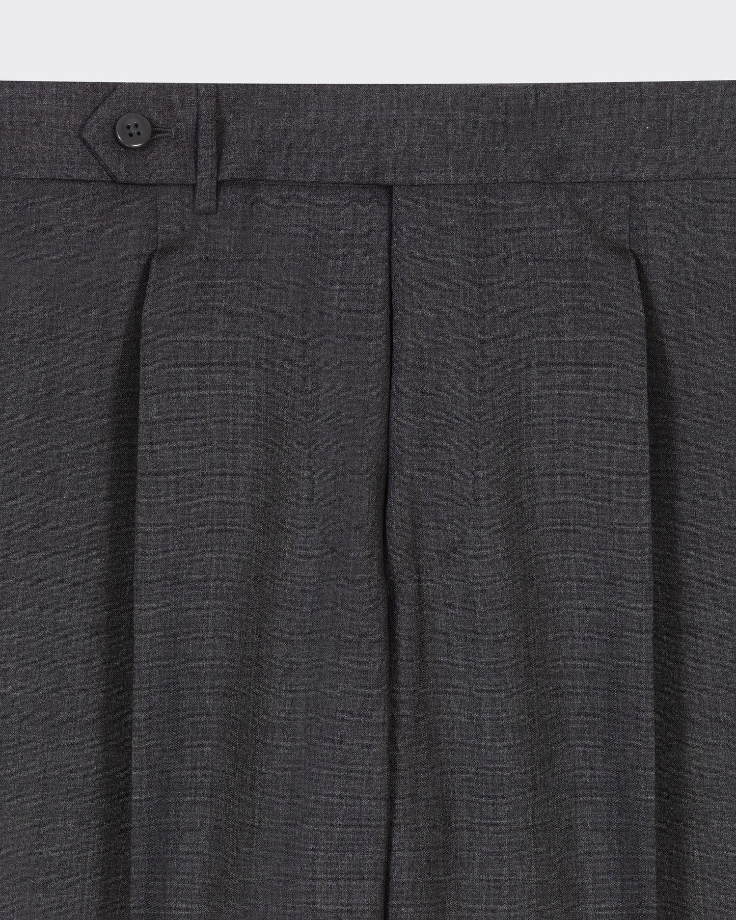 Pleated Fresco Trousers : Dark Grey