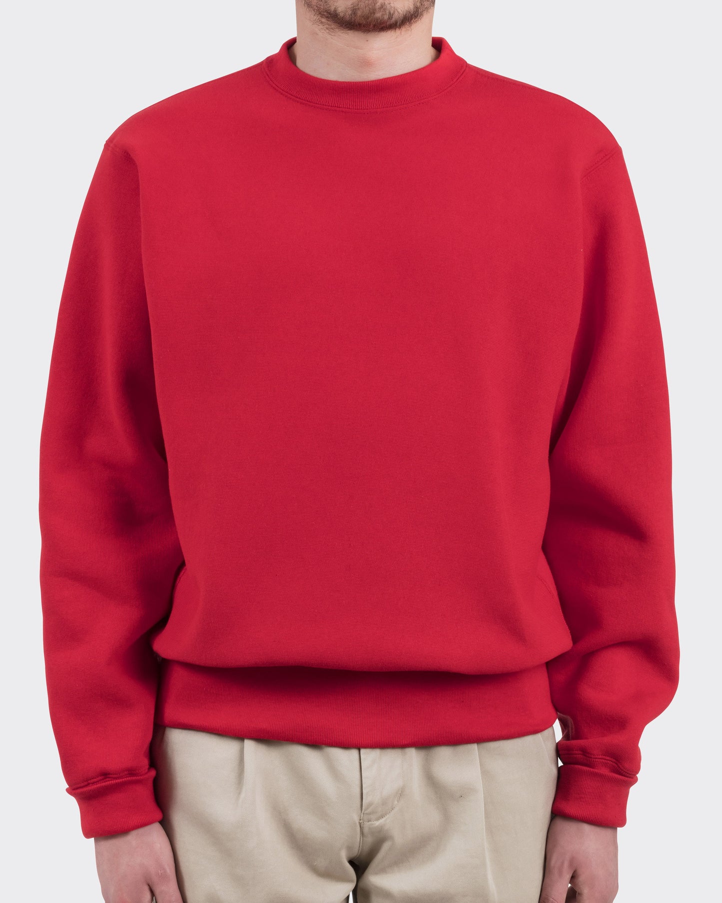 Sweatshirt Col Rond : Rouge