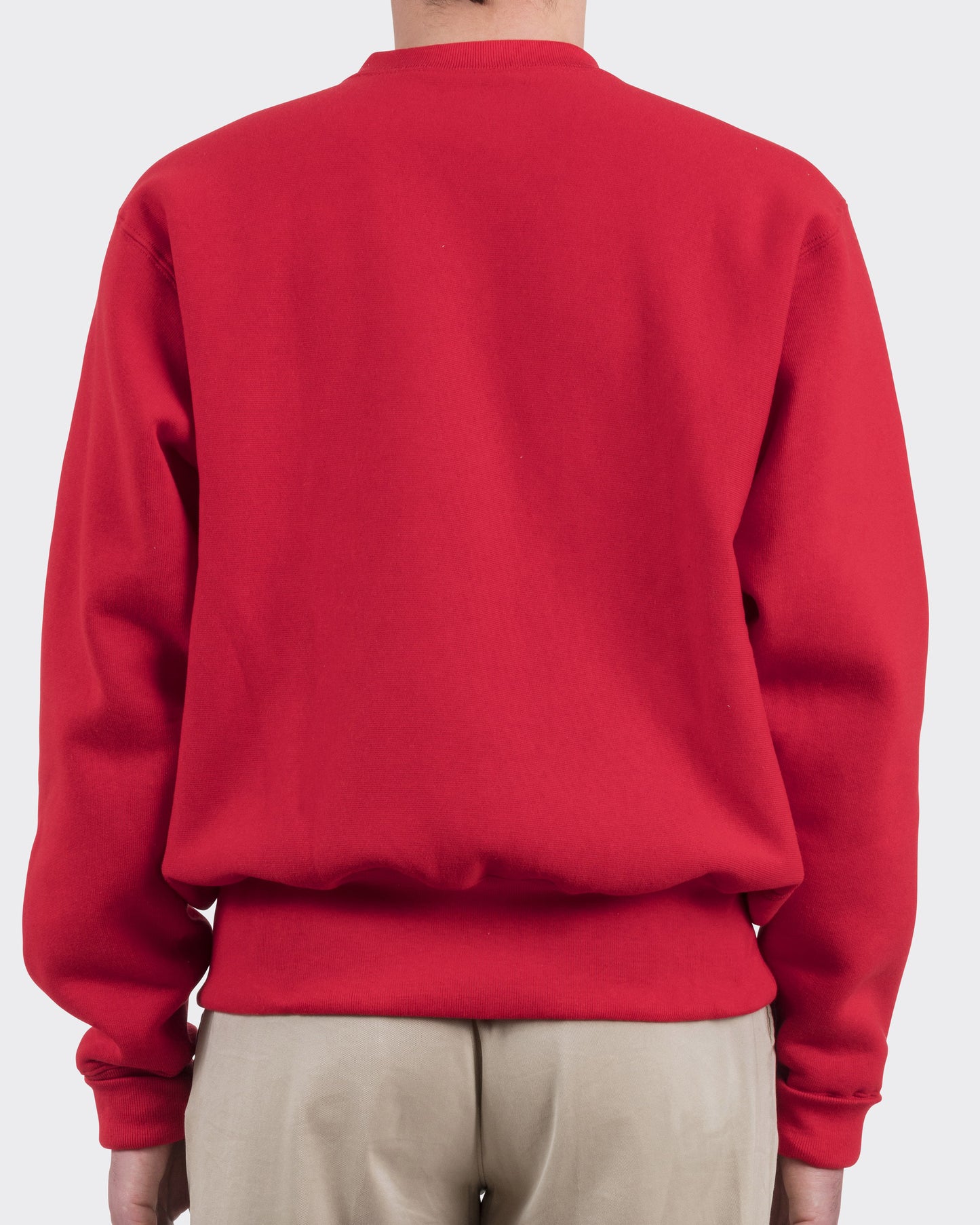 Sweatshirt Col Rond : Rouge