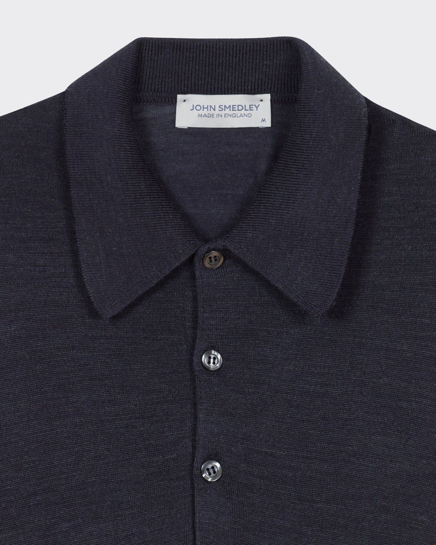 Polo Manches Longues Laine Mérinos : Gris Foncé