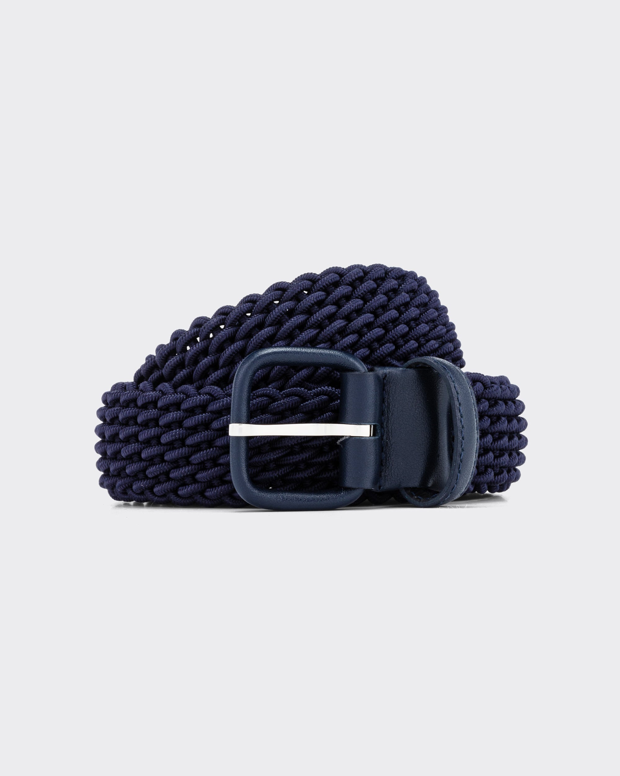 L'AIGLON woven elastic belt (BLACK×NAVY) L'Aiglon : Woven Elastic Belt : Navy – Beige Habilleur