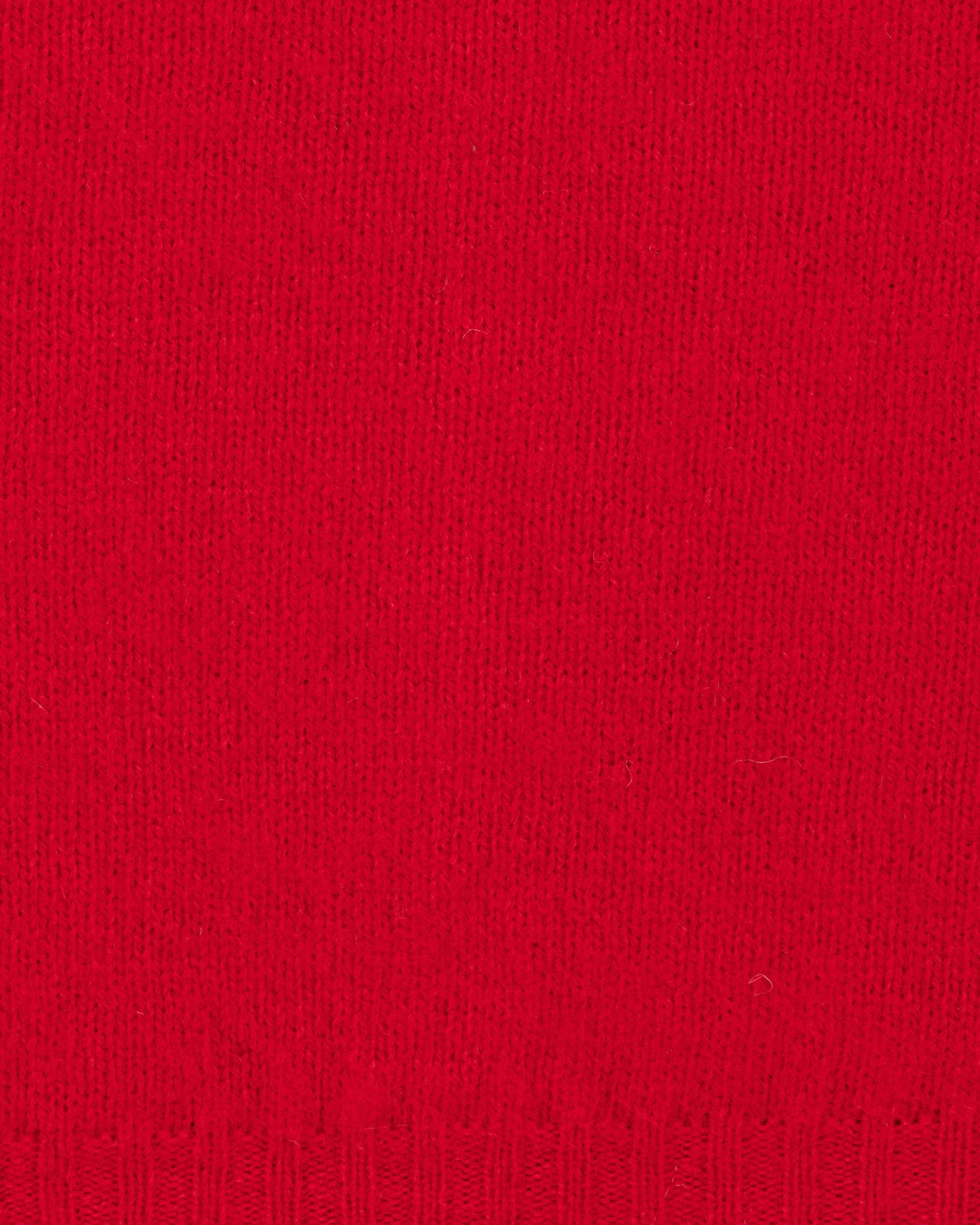 Brushed Wool Crewneck Knit: Red