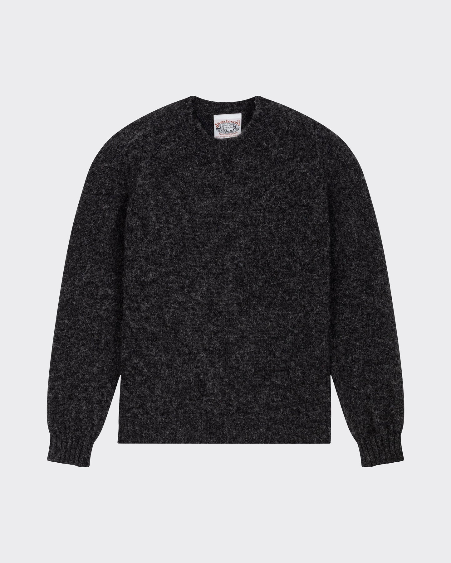 Brushed Wool Crewneck Knit: Grey
