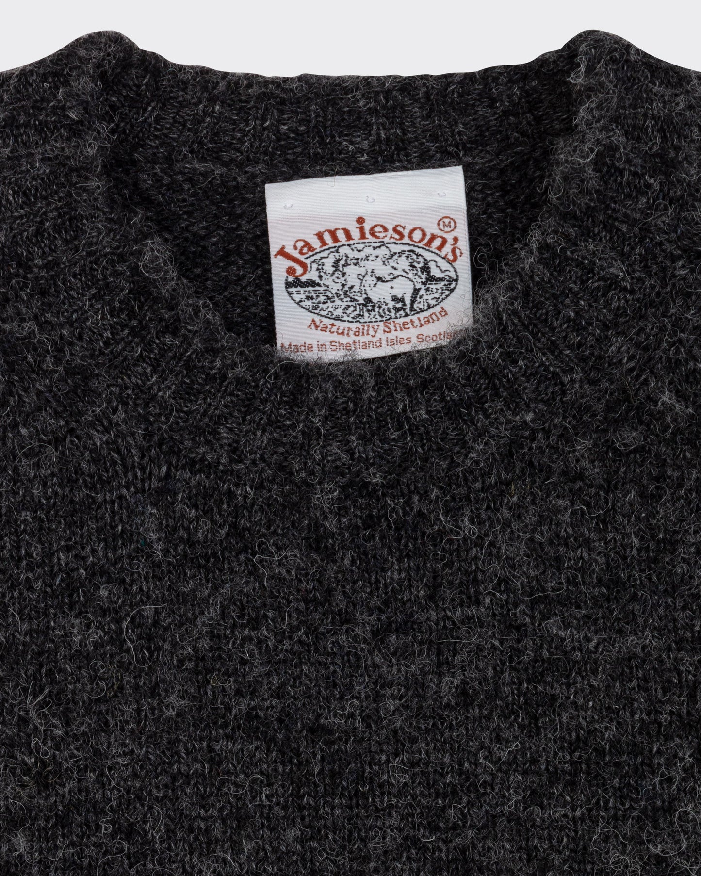 Brushed Wool Crewneck Knit: Grey