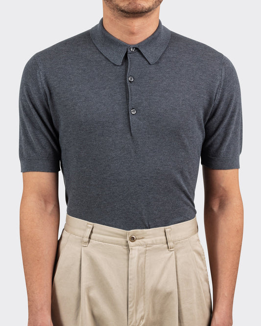 Polo Manches Courtes Coton : Gris