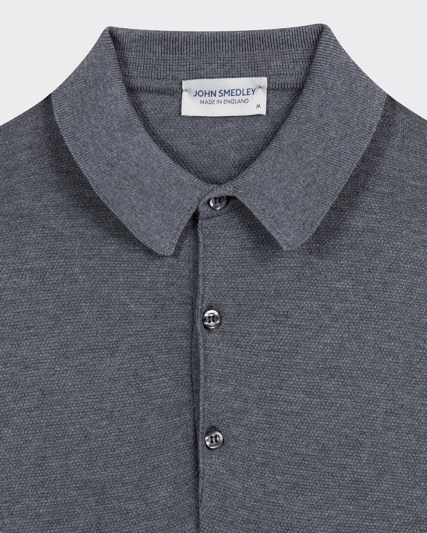 Short Sleeves Cotton Polo Shirt : Grey