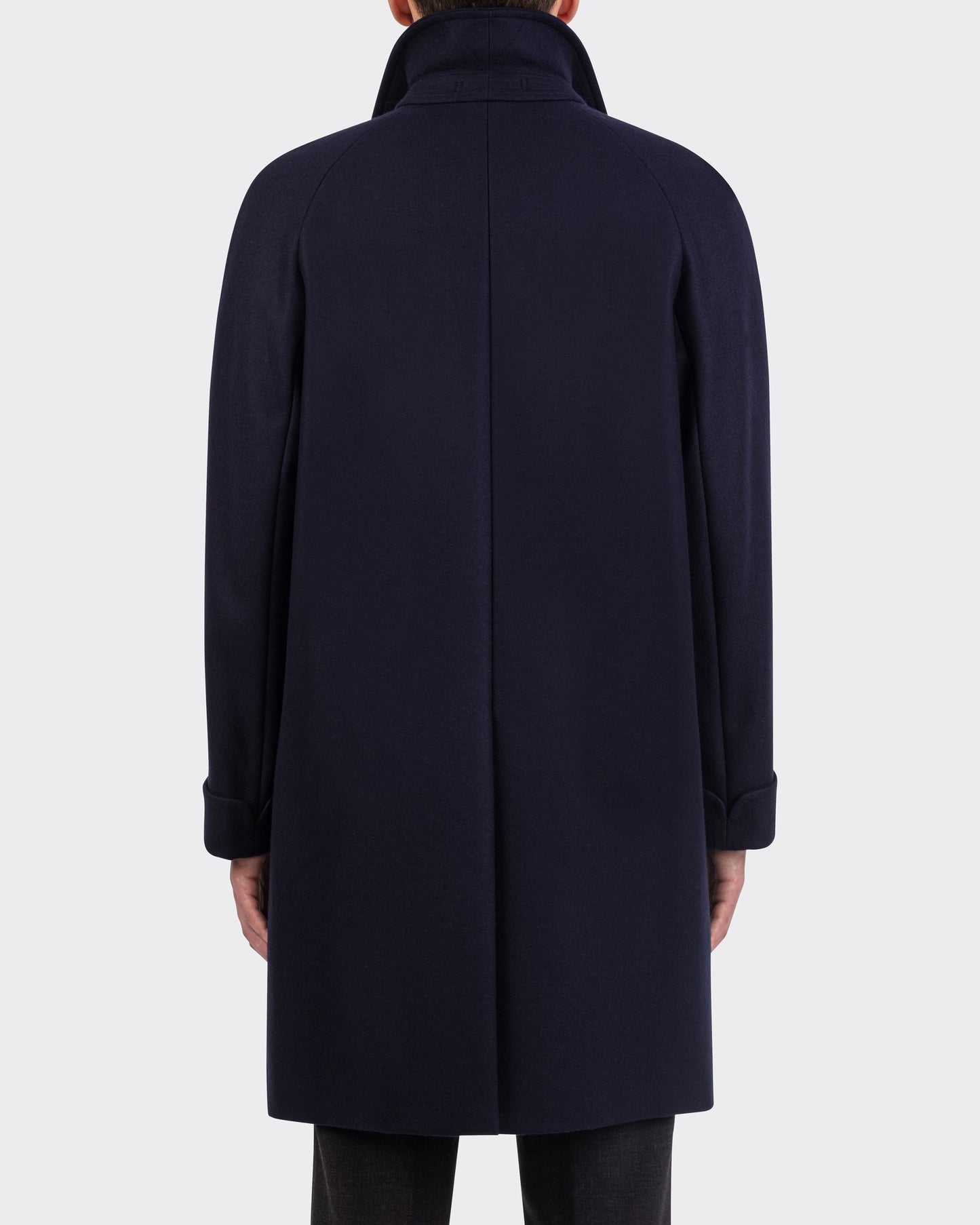 "CORB" Wool & Cashmere Coat : Navy