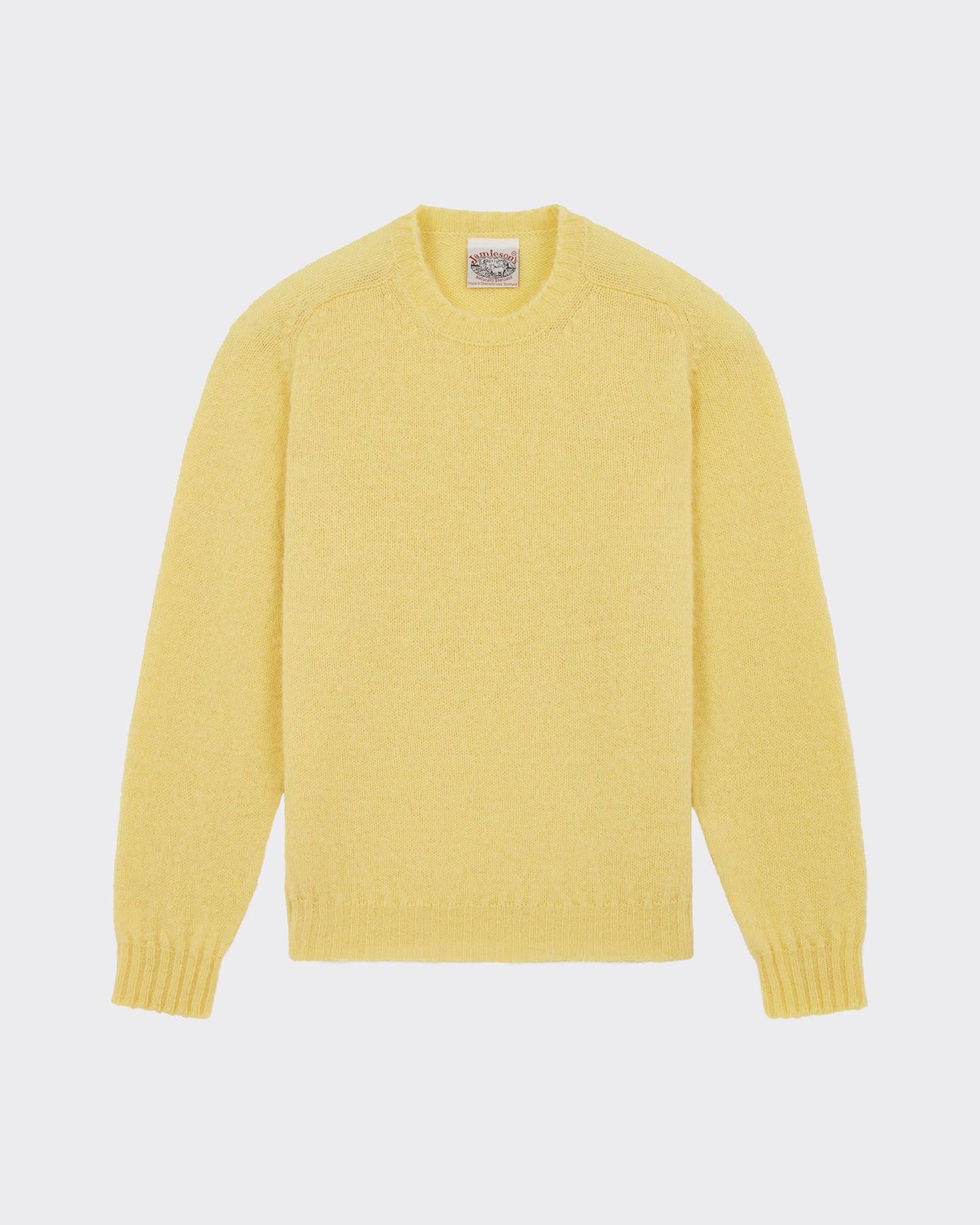 Pull Col Rond Laine Peignée : Beurre Frais