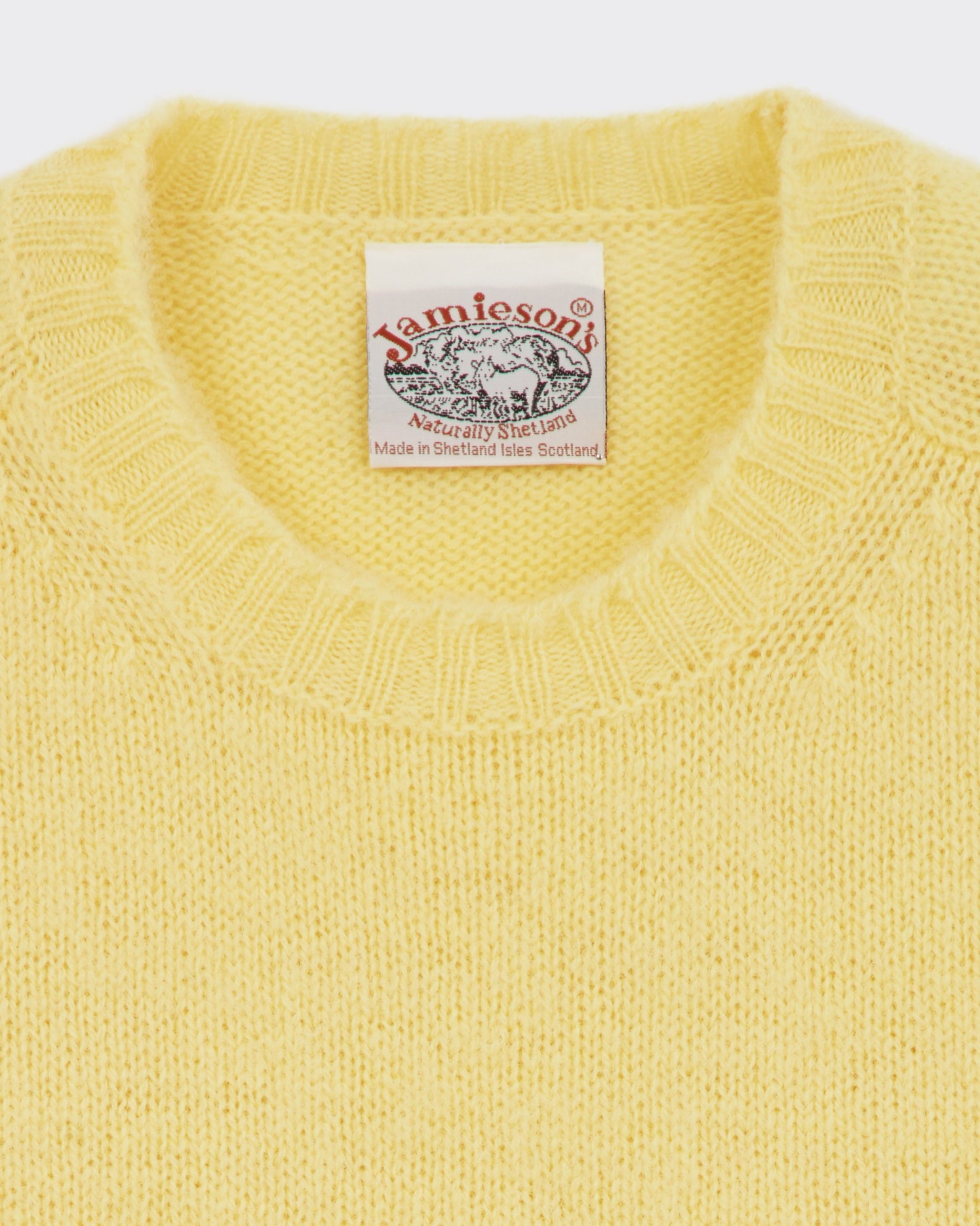 Pull Col Rond Laine Peignée : Beurre Frais