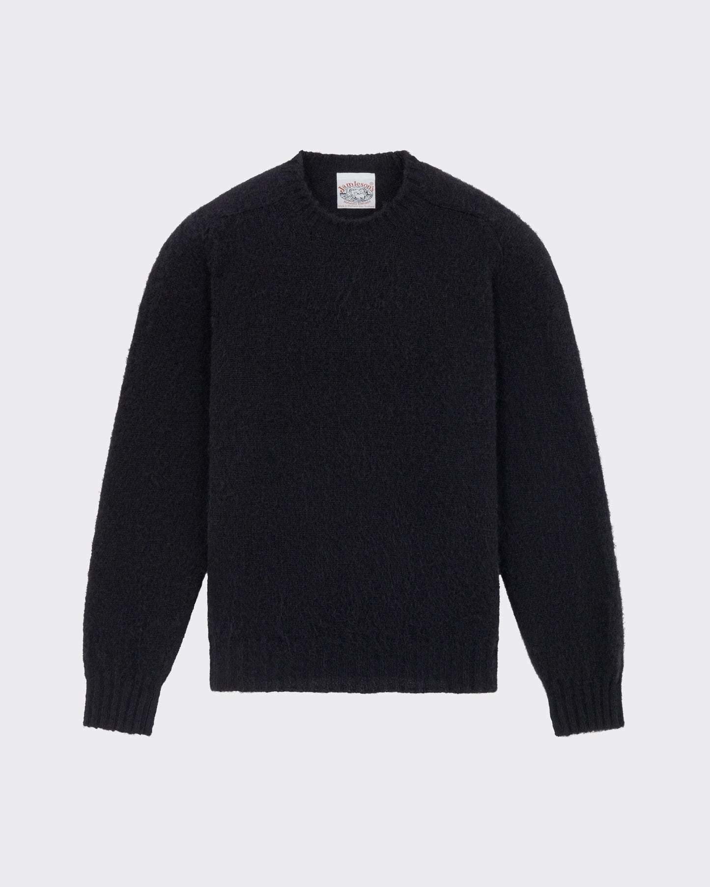 Brushed Wool Crewneck Knit : Black