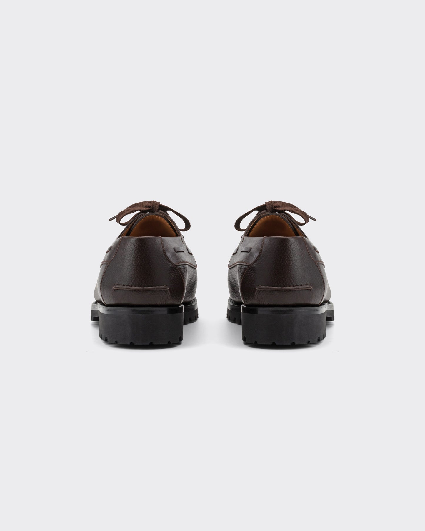 “4x4” Derby Grain Leather : Mélèze Brown