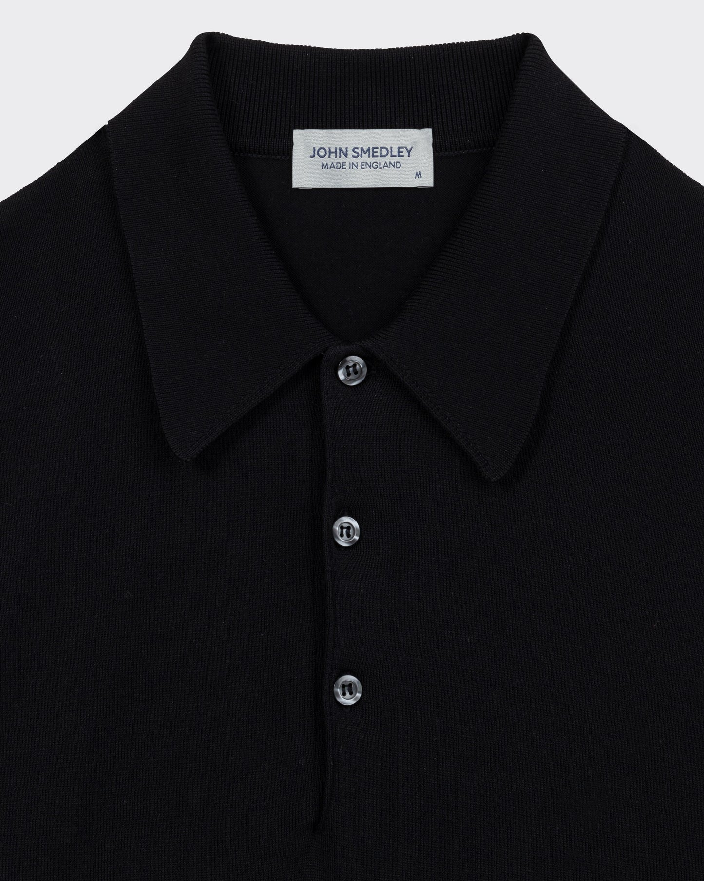 Short Sleeves Cotton Polo Shirt: Black