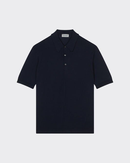 Polo Manches Courtes Coton : Marine