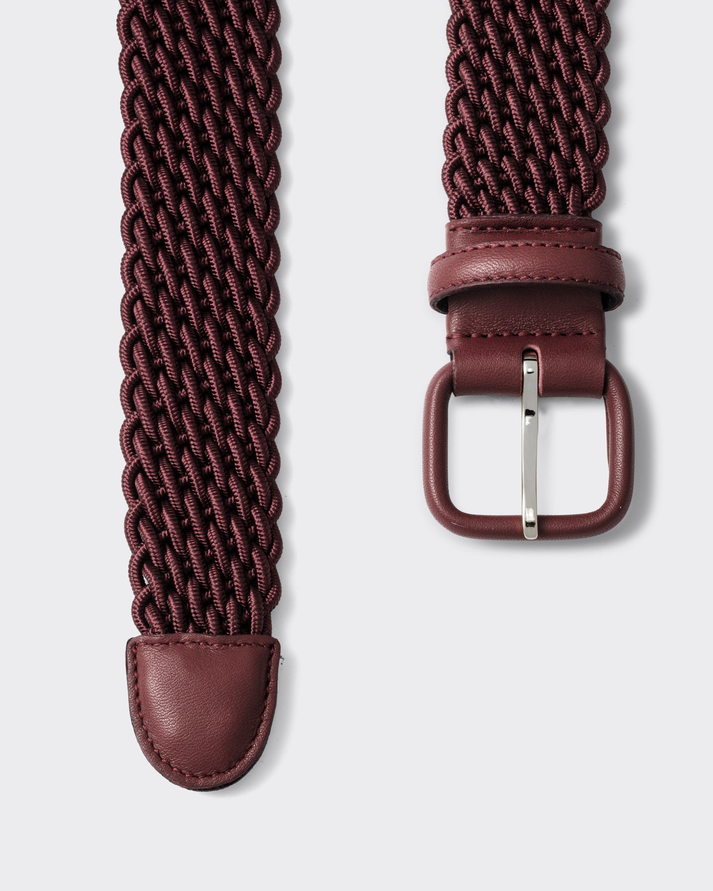 Woven Elastic Belt : Burgundy
